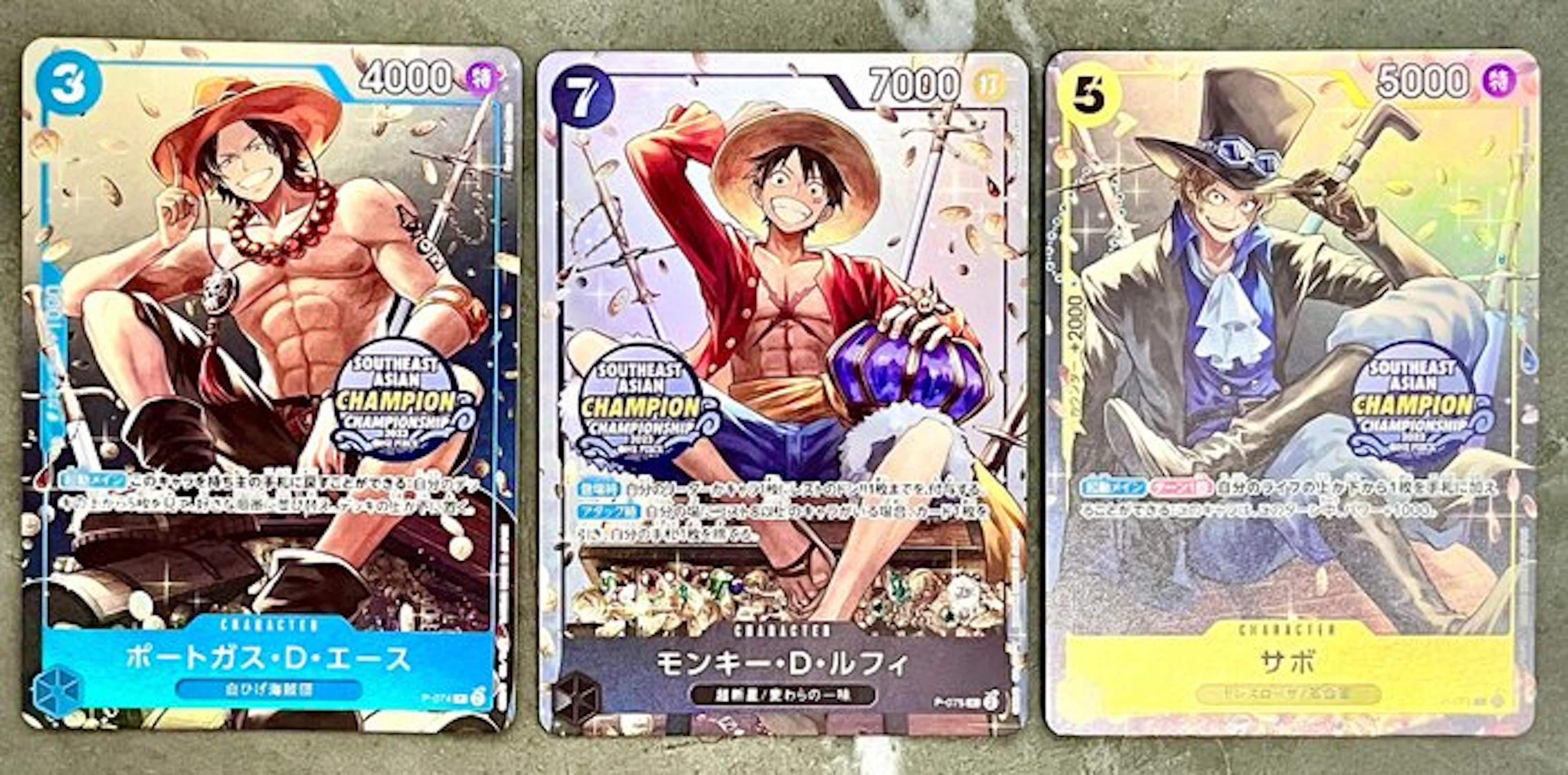 Bandai - 3 Card - One Piece - Luffy