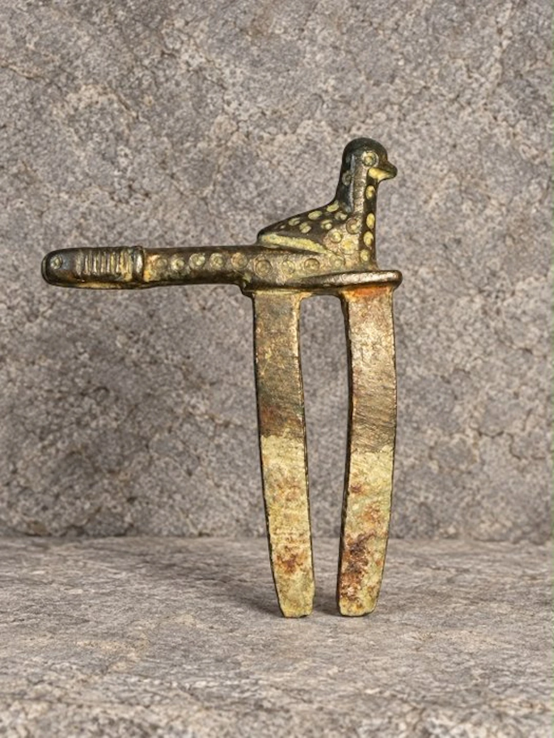 Byzantine Bronze Lock component with bird motif (No reserve price)