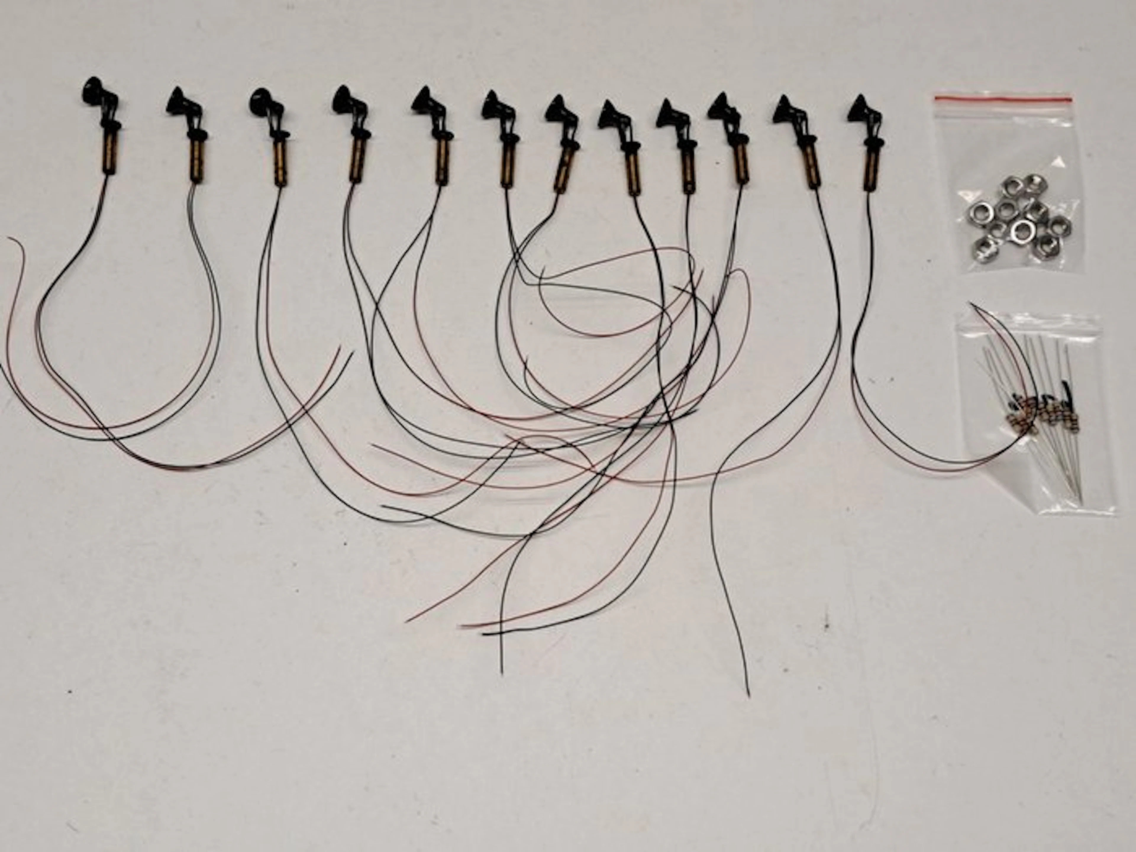Lantaarns H0 - Model train lighting (12) - 12 spotlights