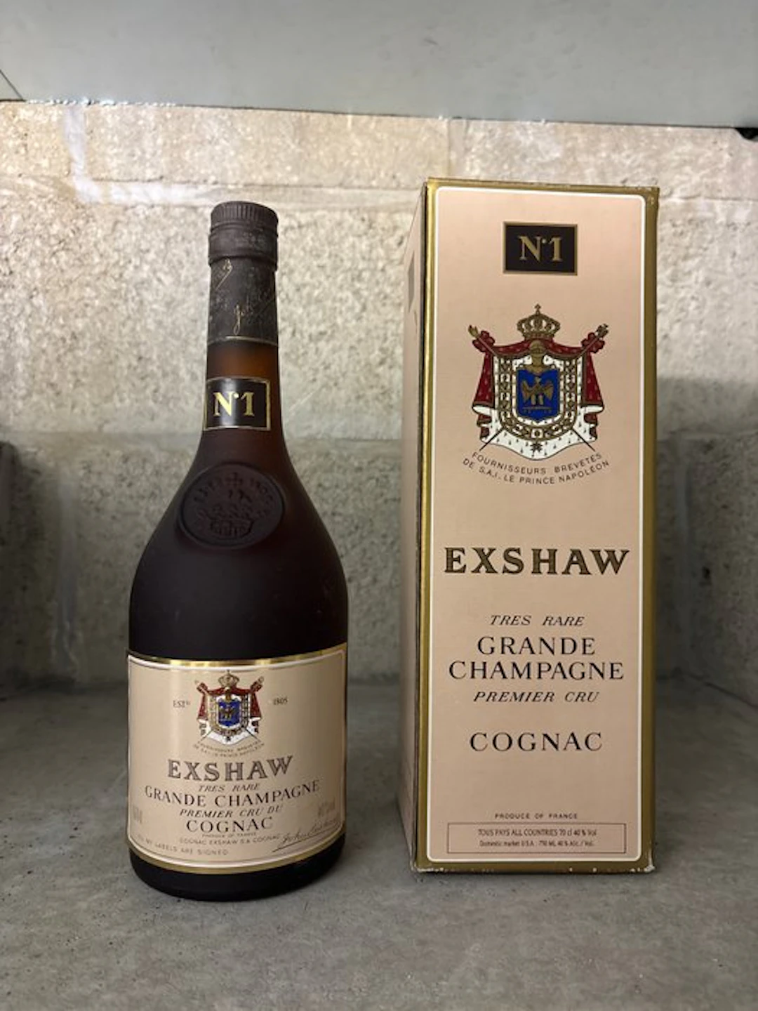 Exshaw - No. 1 Très Rare Grande Champagne - b. 1990 - 70cl