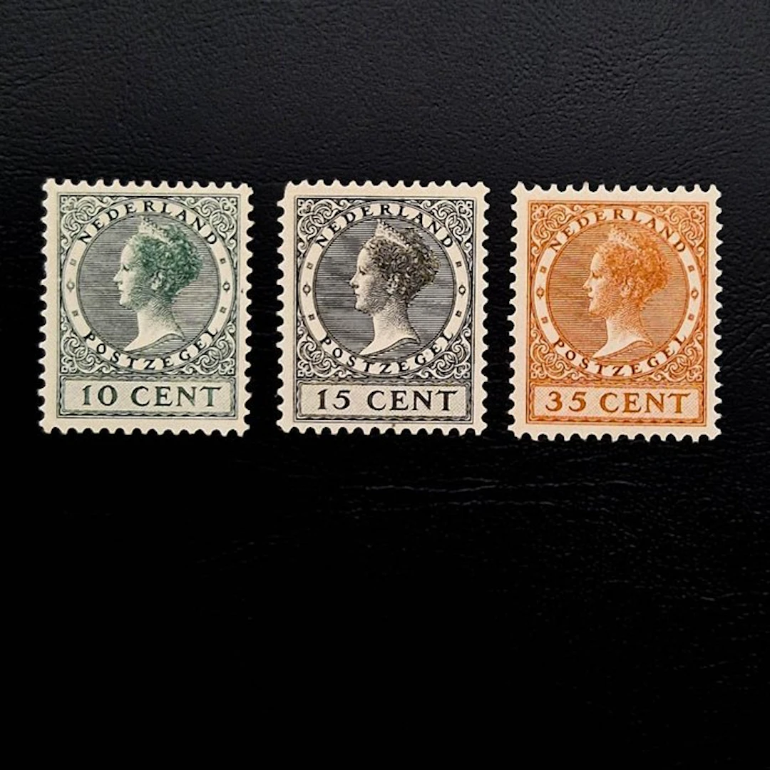 Netherlands 1924 - Complete series Wilhelmina 'Medaillon'...