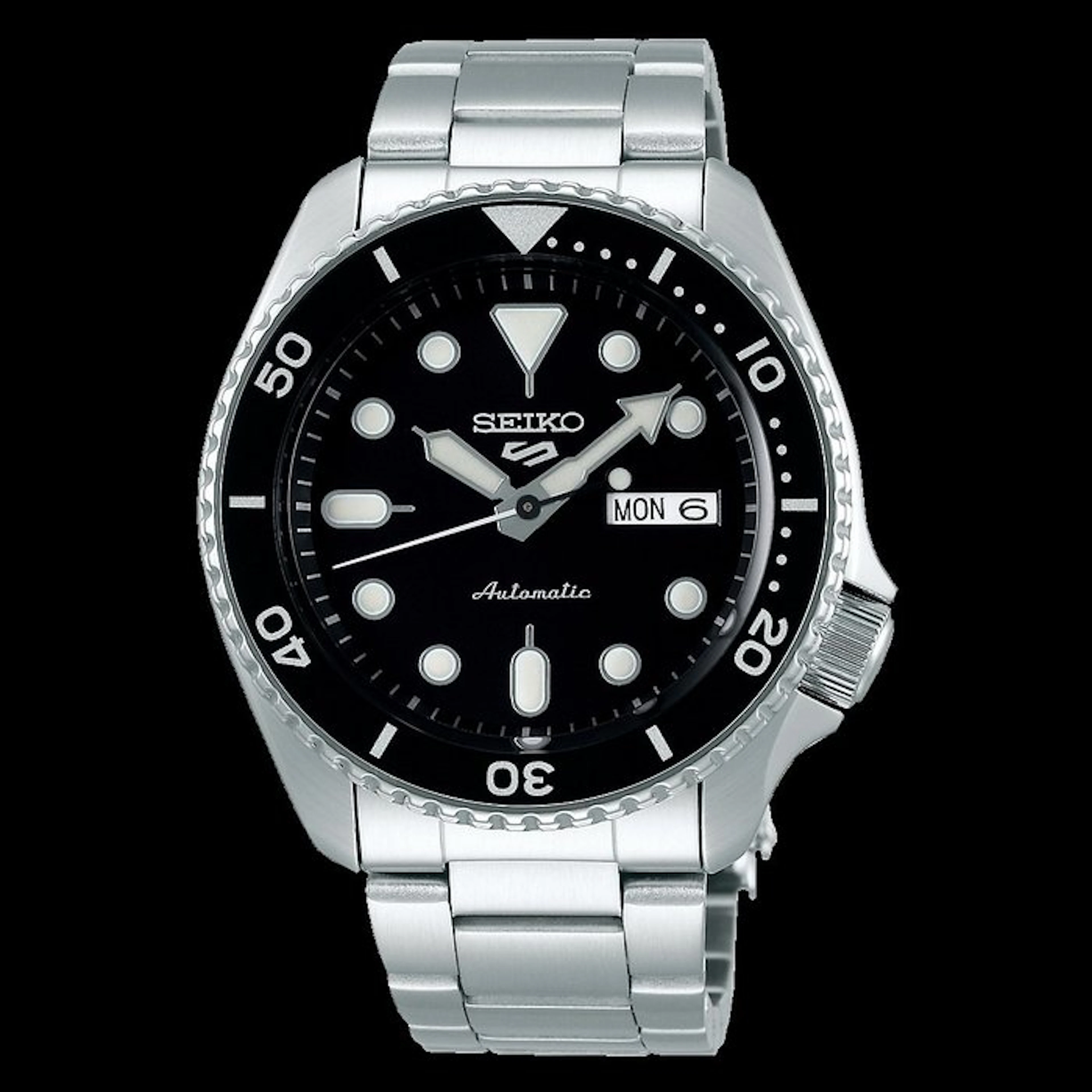 Seiko - Seiko Day-Date Sport Automatic Blak Dial Sub 100 - SRPD55K1