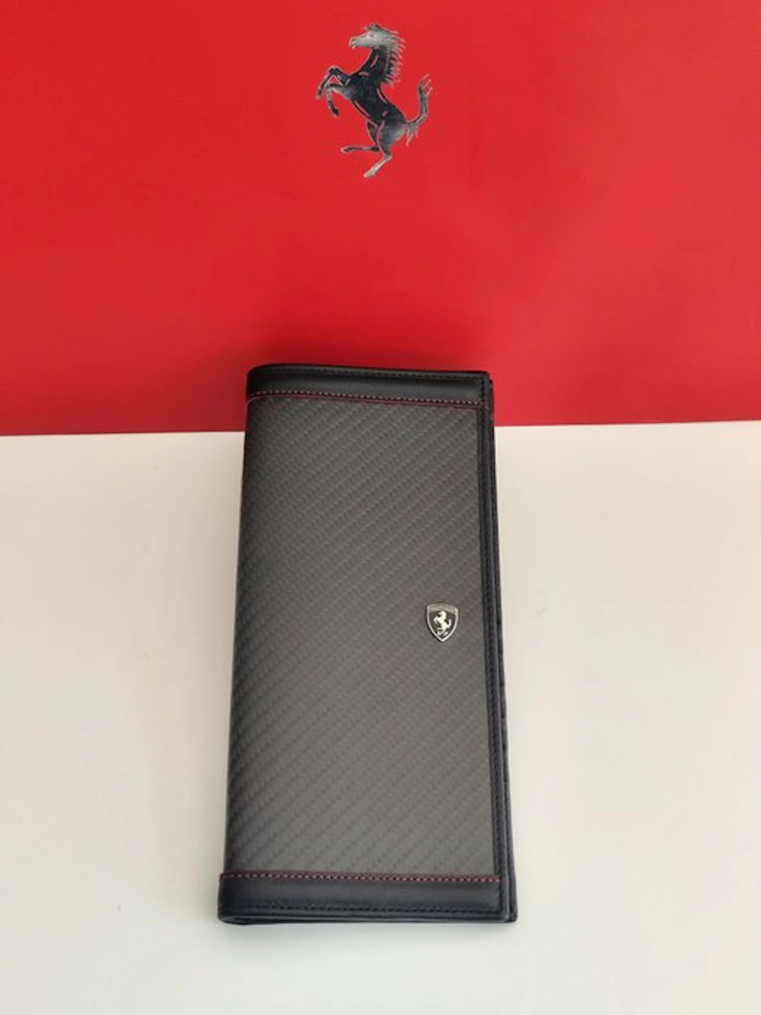 Ferrari - Portefeuille Ferrari luxe Carbone & Cuir - Wallet