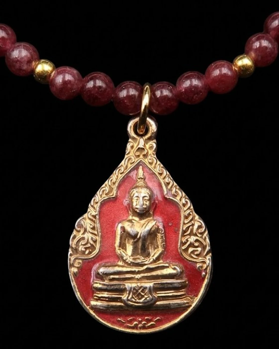 Awakening Buddha Necklace – Garnet – Protection and...