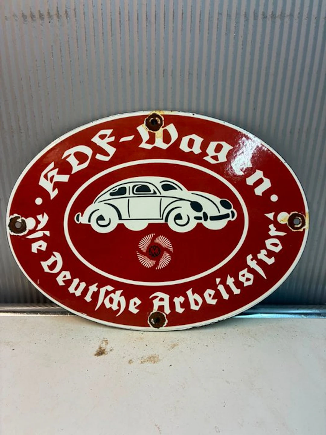 KDF-Wagen – Volkswagen Kever – Ovaal Emaille Automobilia...