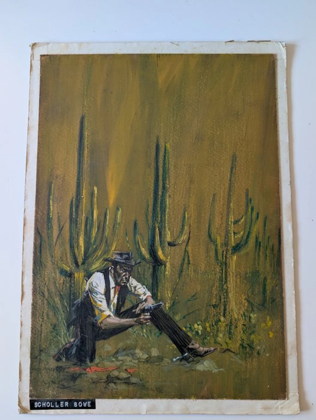 Pujolar, Shöller - 1 Original colour drawing - Apache - Western - 1968