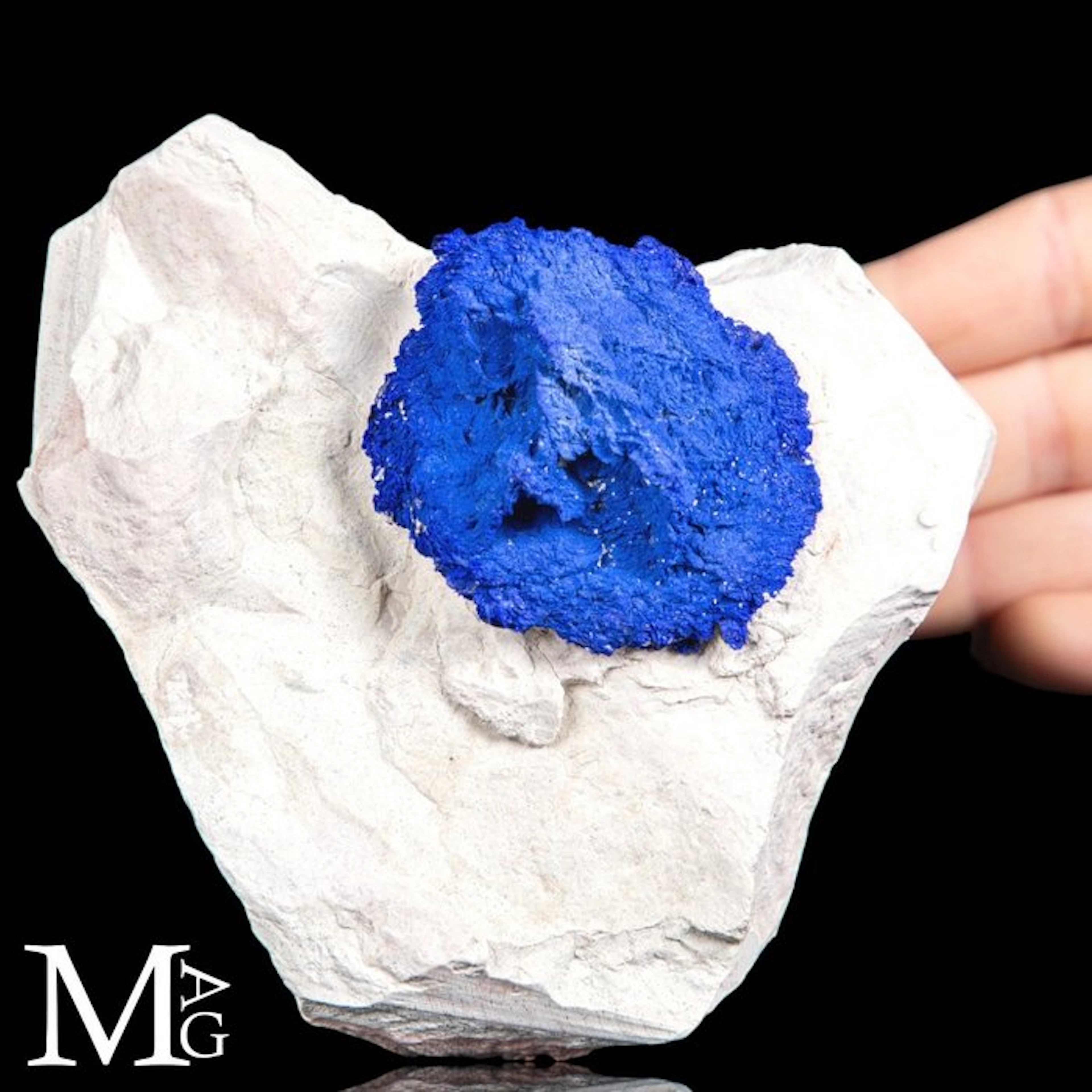 Azurite Sun on Kaolinite Matrix - Australian "Sun"...