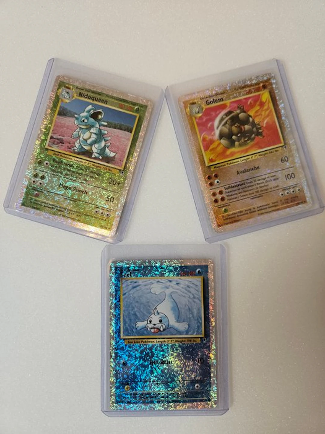 3 Mixed collection - Seel, Golem, Nidoqueen Legendary Reverse holo