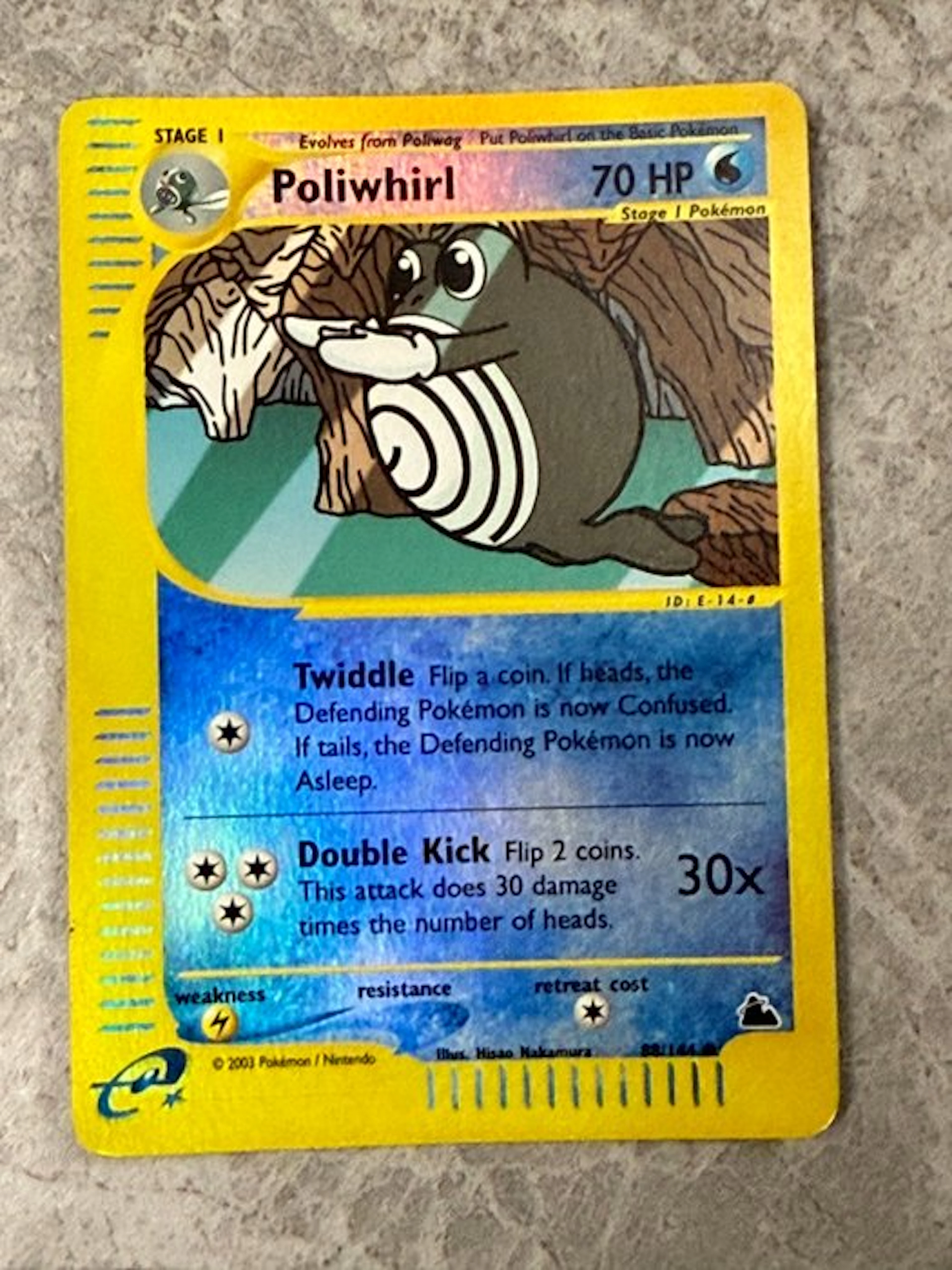 Pokémon - 1 Card - Poliwhirl 88/144 Foil - EX