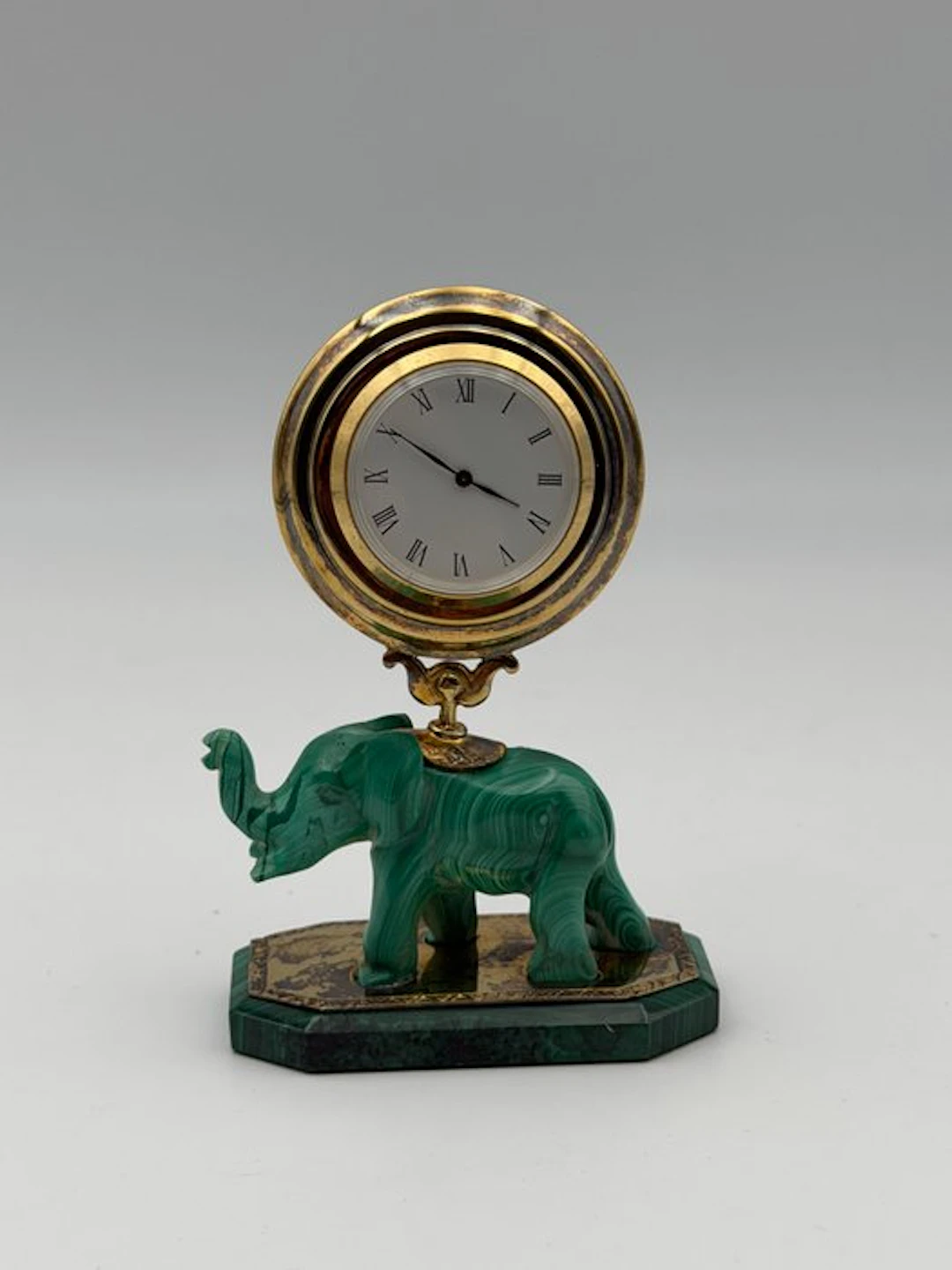 Table clock - anonimo - Malachite
