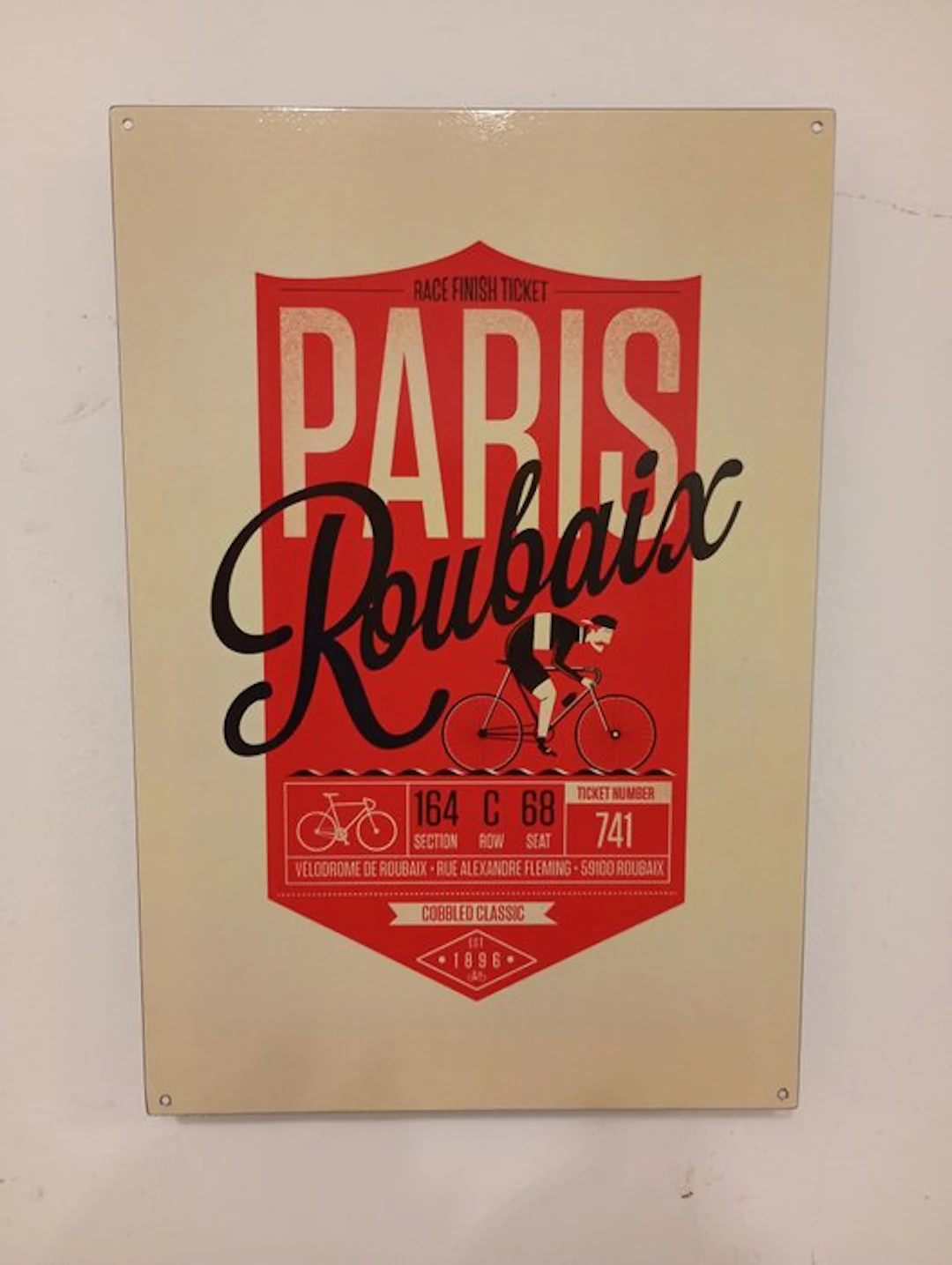 Paris Roubaix - Advertising sign - Metal
