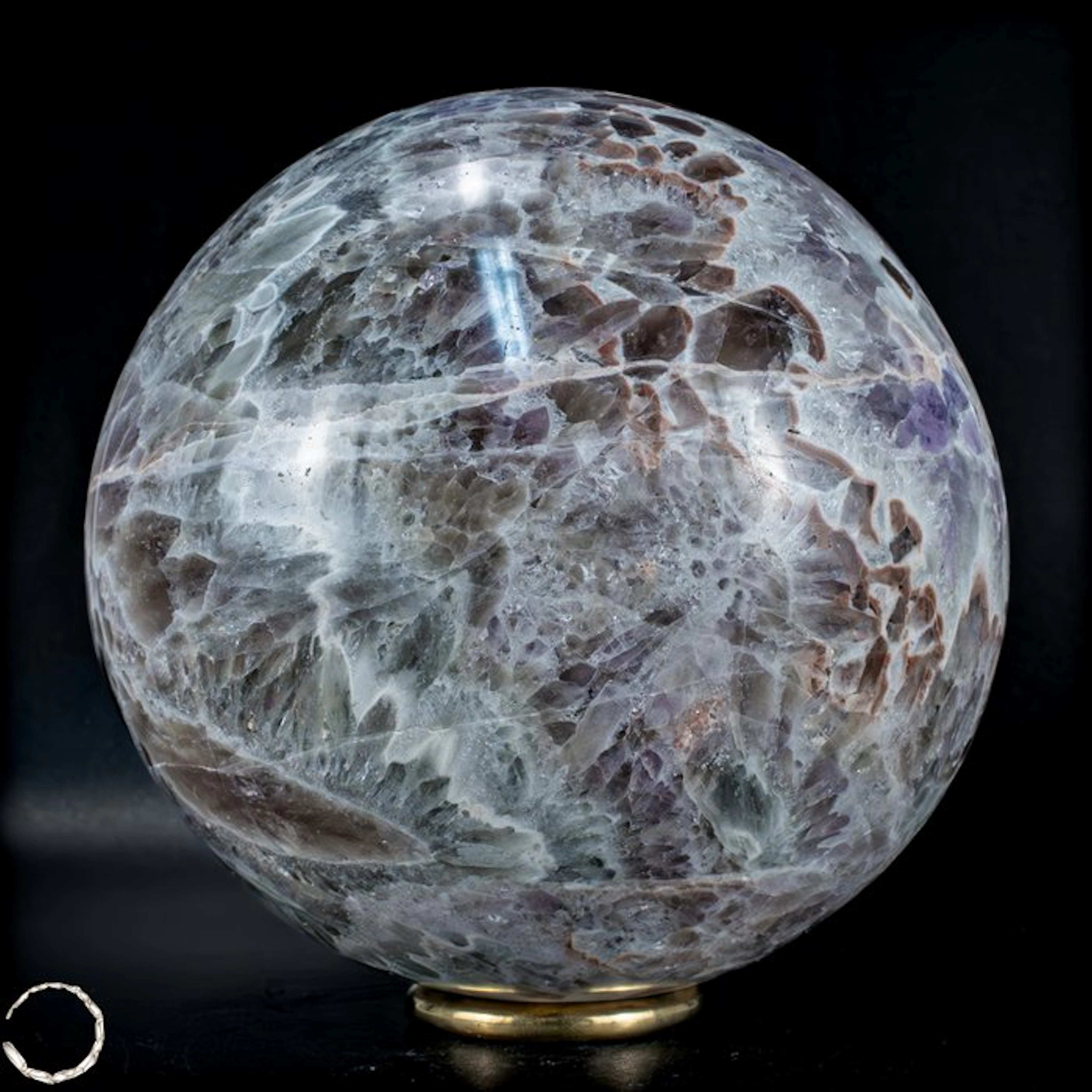 Rare natural prasiolite–amethyst Sphere- 2396.99 g