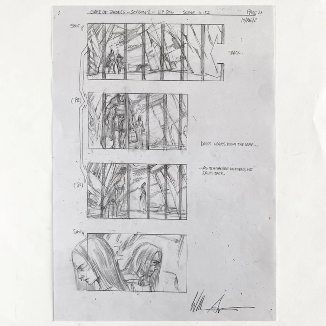 Game of Thrones - Original Storyboard Production Art...