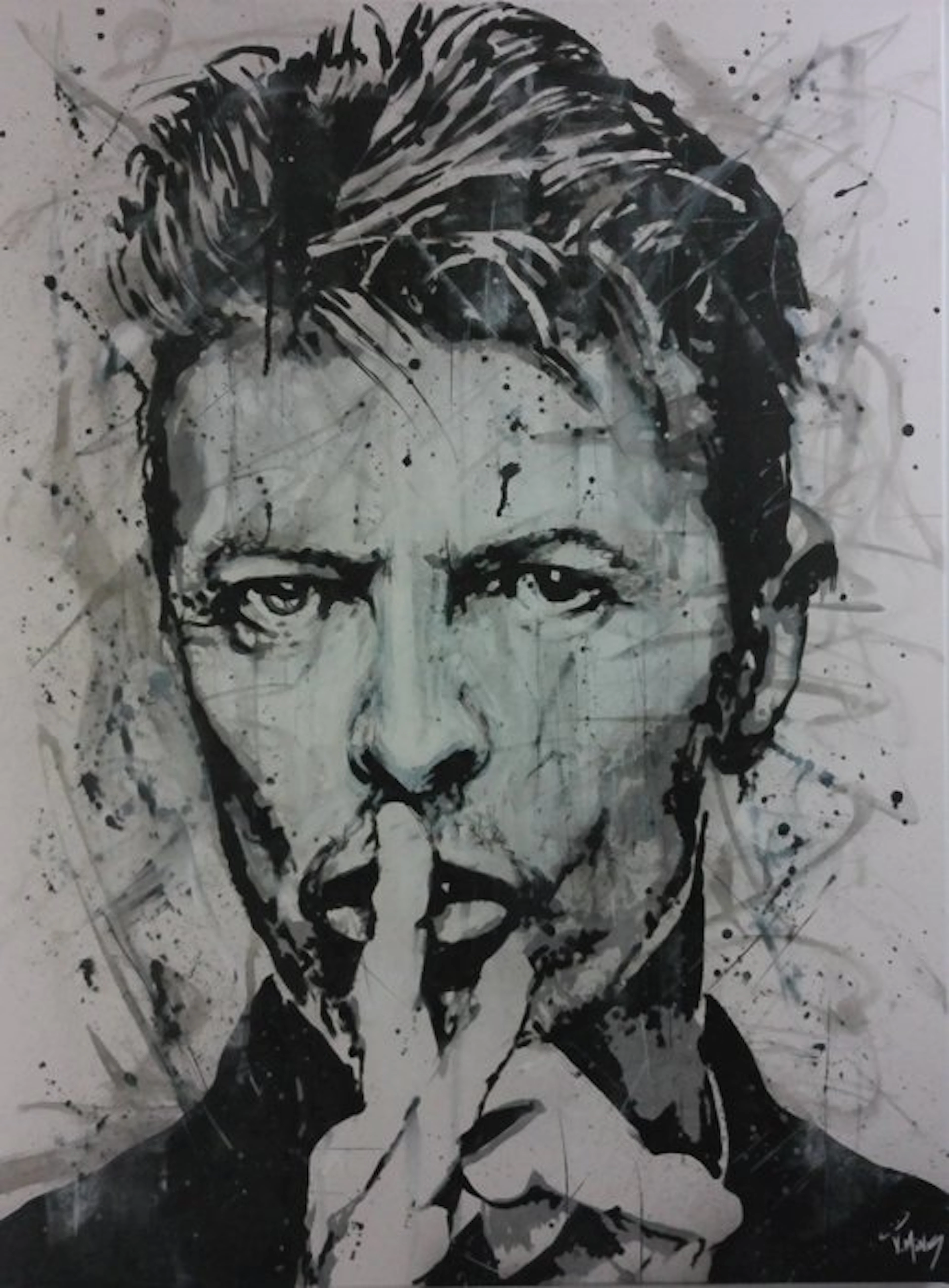 David Bowie - Handpainted and signed by Artist Vincent Mink. - Portrait