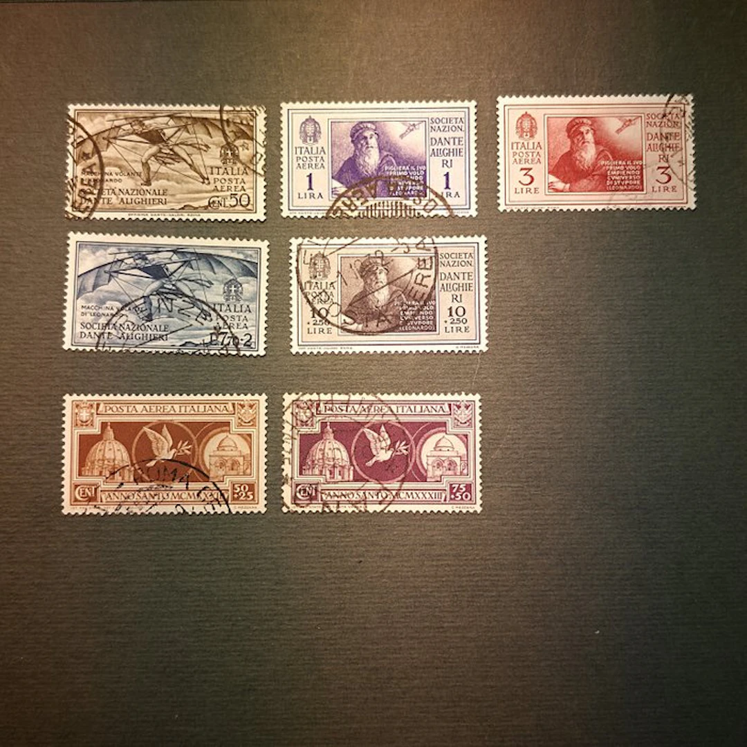 Italy - airmail - sassone A26-27-28-30-31 A54-55