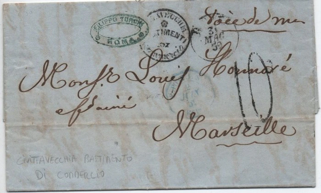 Italian Ancient States - Papal State 1859 - Rome to...