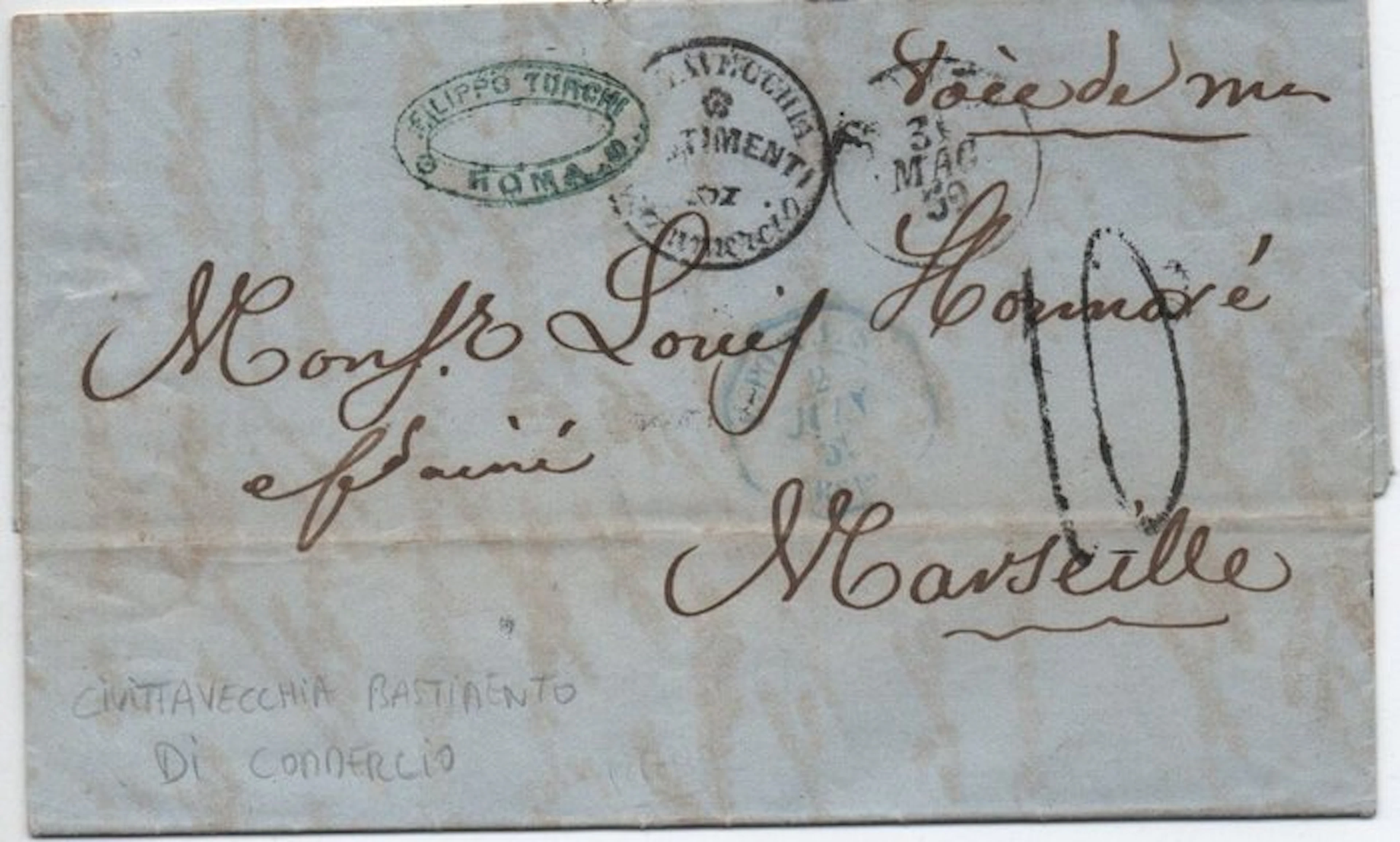 Italian Ancient States - Papal State 1859 - Rome to...