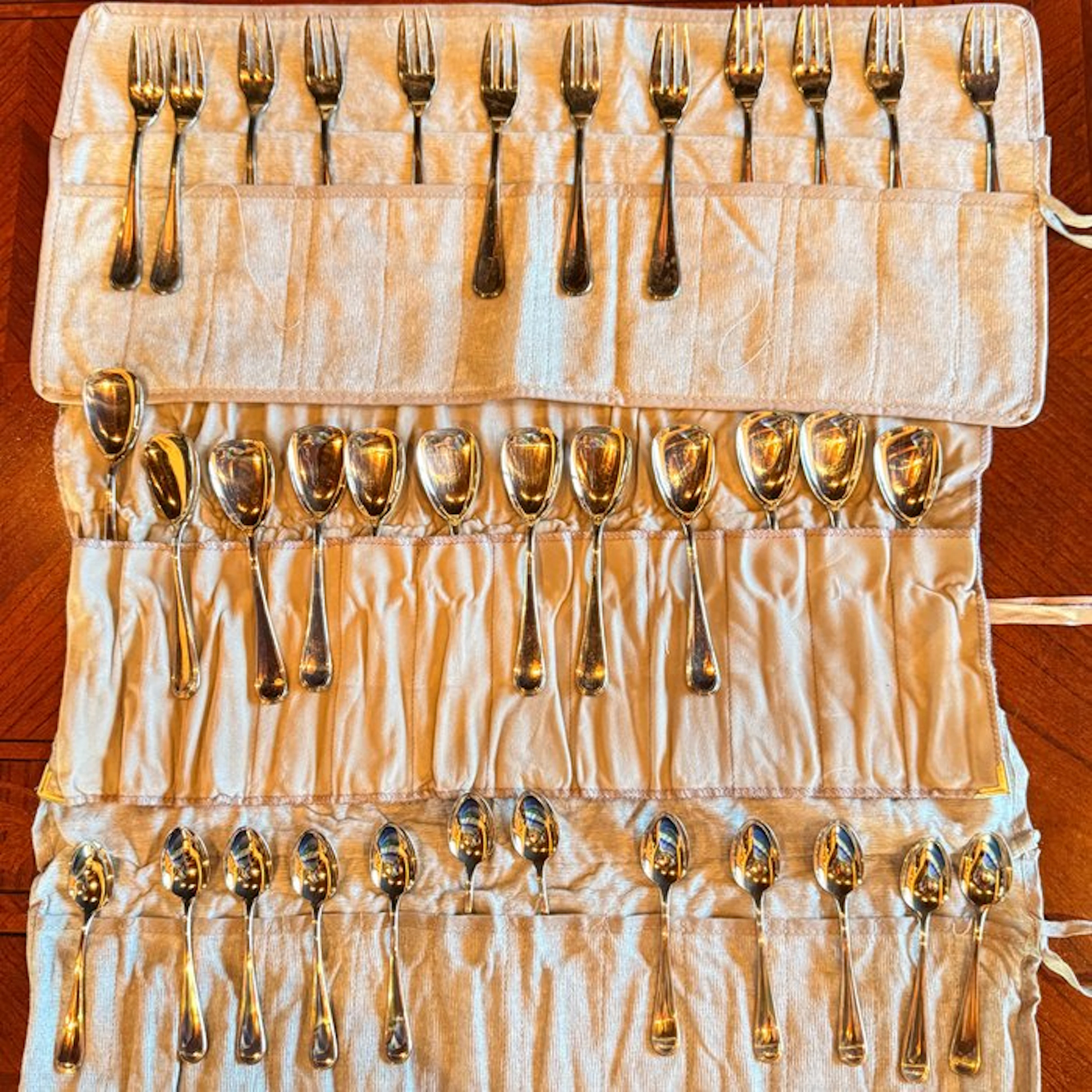 Cutlery set for 12 (36) - .800 silver - Coffee and Dessert Service