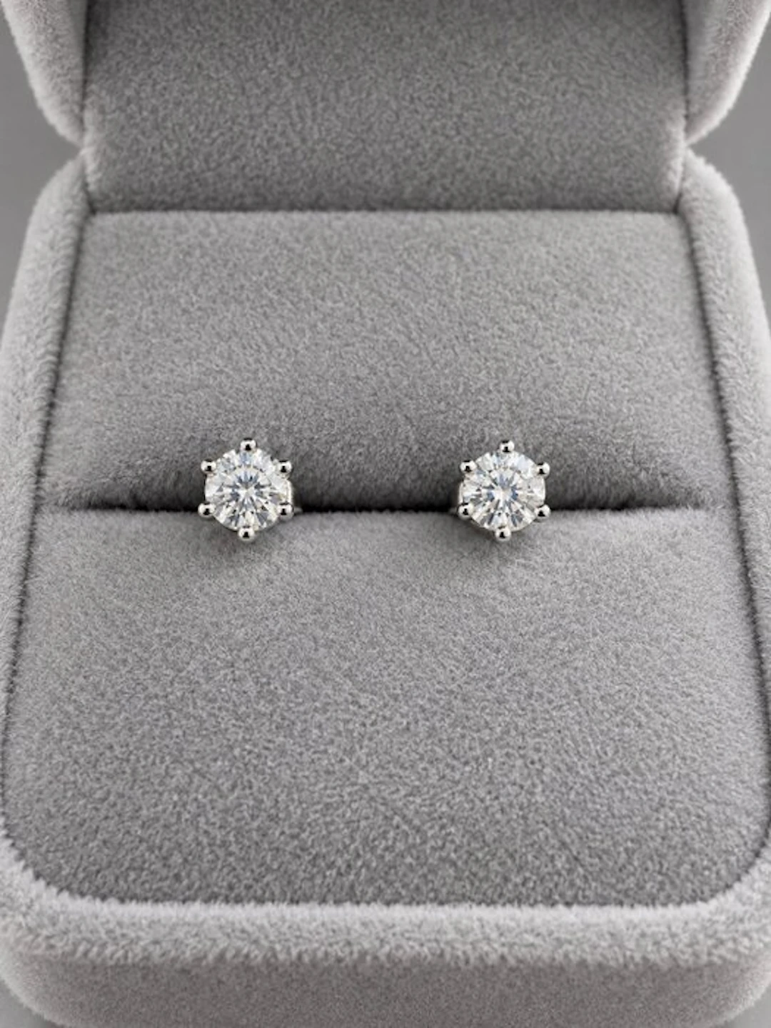 No reserve price - Earrings Platinum Diamond (Natural)