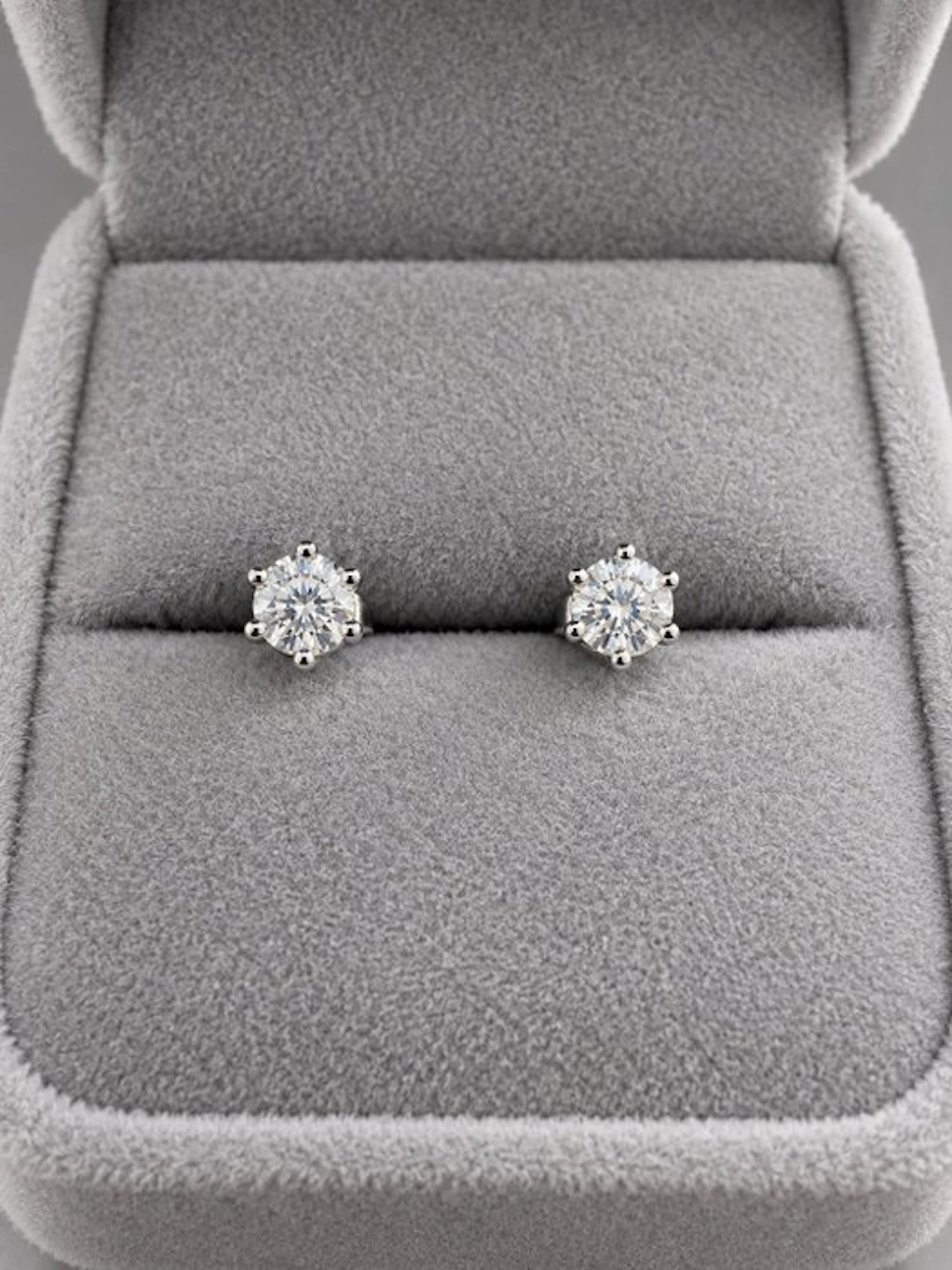 No reserve price - Earrings Platinum Diamond (Natural)