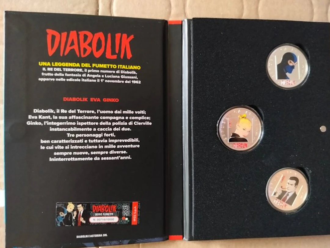 Italy. 5 Euro 2023 "Diabolik" - Trittico (No reserve price)