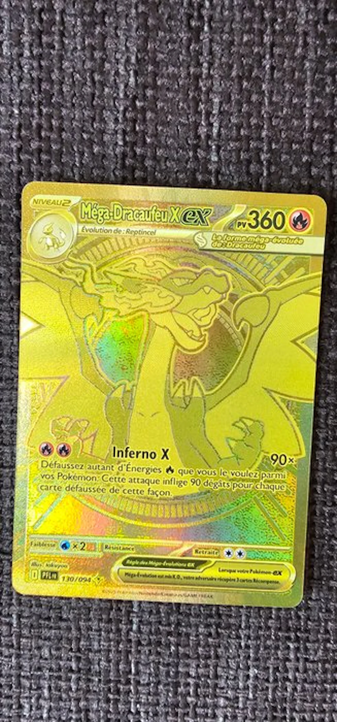 Pokémon - 1 Card - Méga-Dracaufeu X 130/094 Secret rare