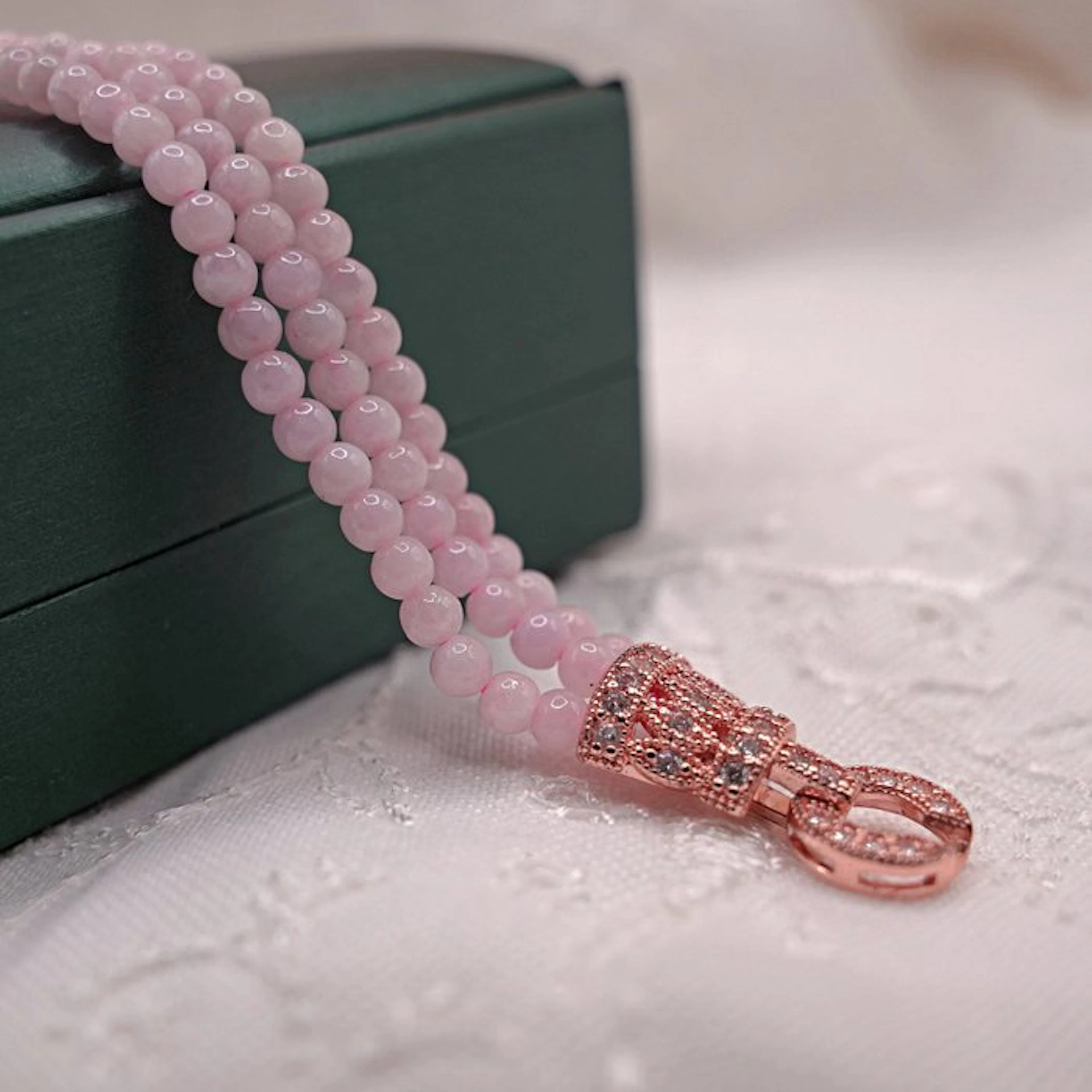 NGTC Certified Natural Jadeite Bracelet - Elegant Pink...