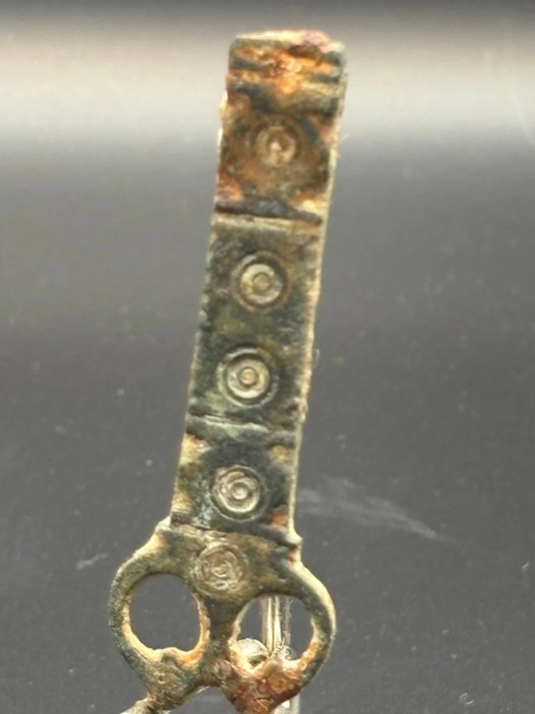 Byzantine Bronze Ornamental belt applique with double...