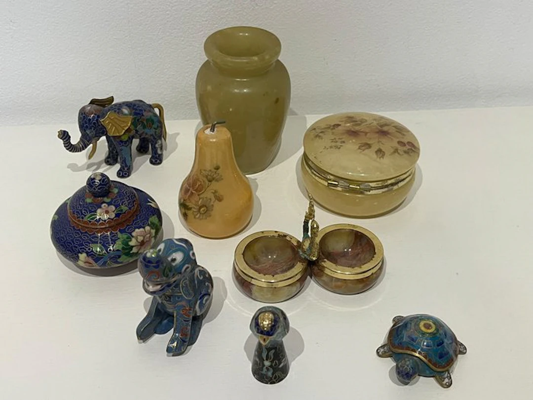 Themed collection - Lot of 9 decorative objects – enameled animals
