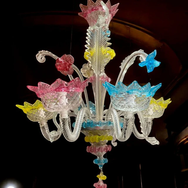 Chandelier - in multicolor Murano glass, Rezzonico