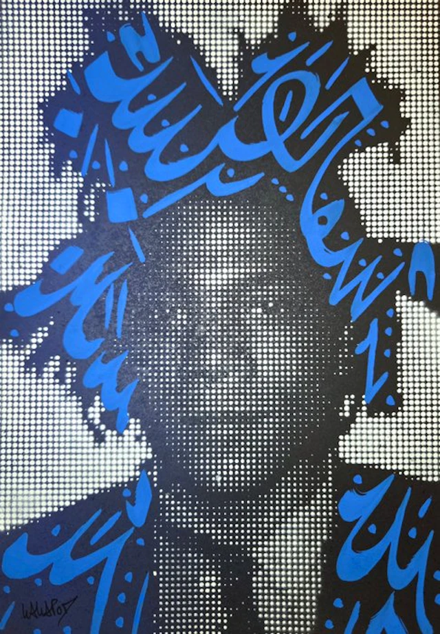 Wawapod (1991) - Basquiat Blue Calligraphie