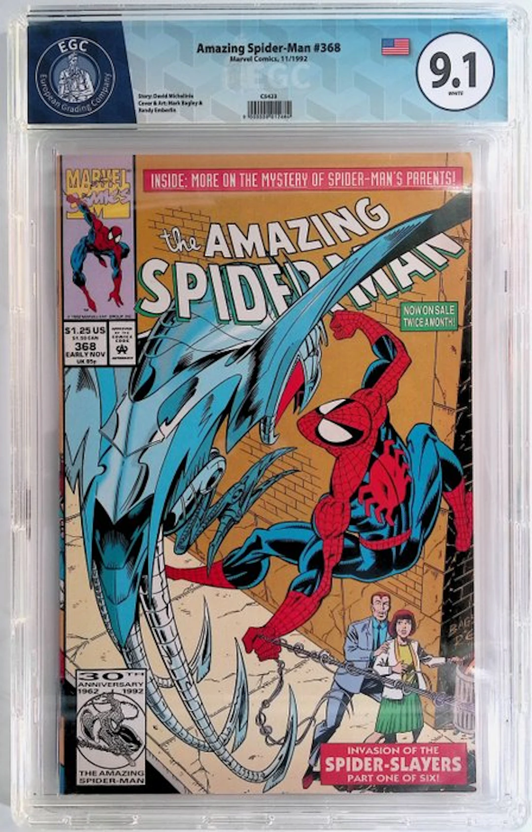 Amazing Spider-Man #368 - EGC 9.1 - 1 Graded comic - First edition - 1992