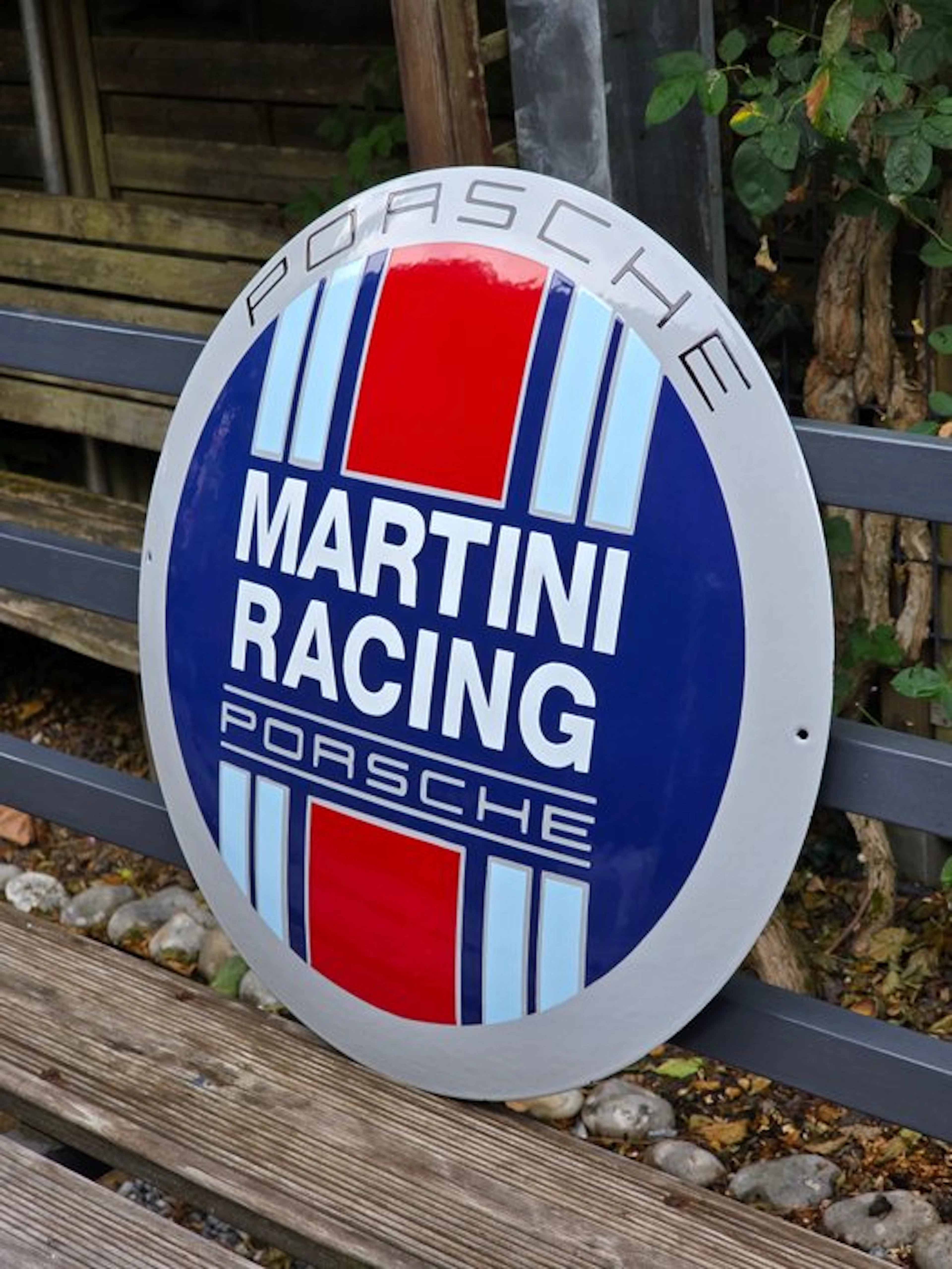 Enamelled Porsche sign – Martini Racing - Enamel sign - Enamel