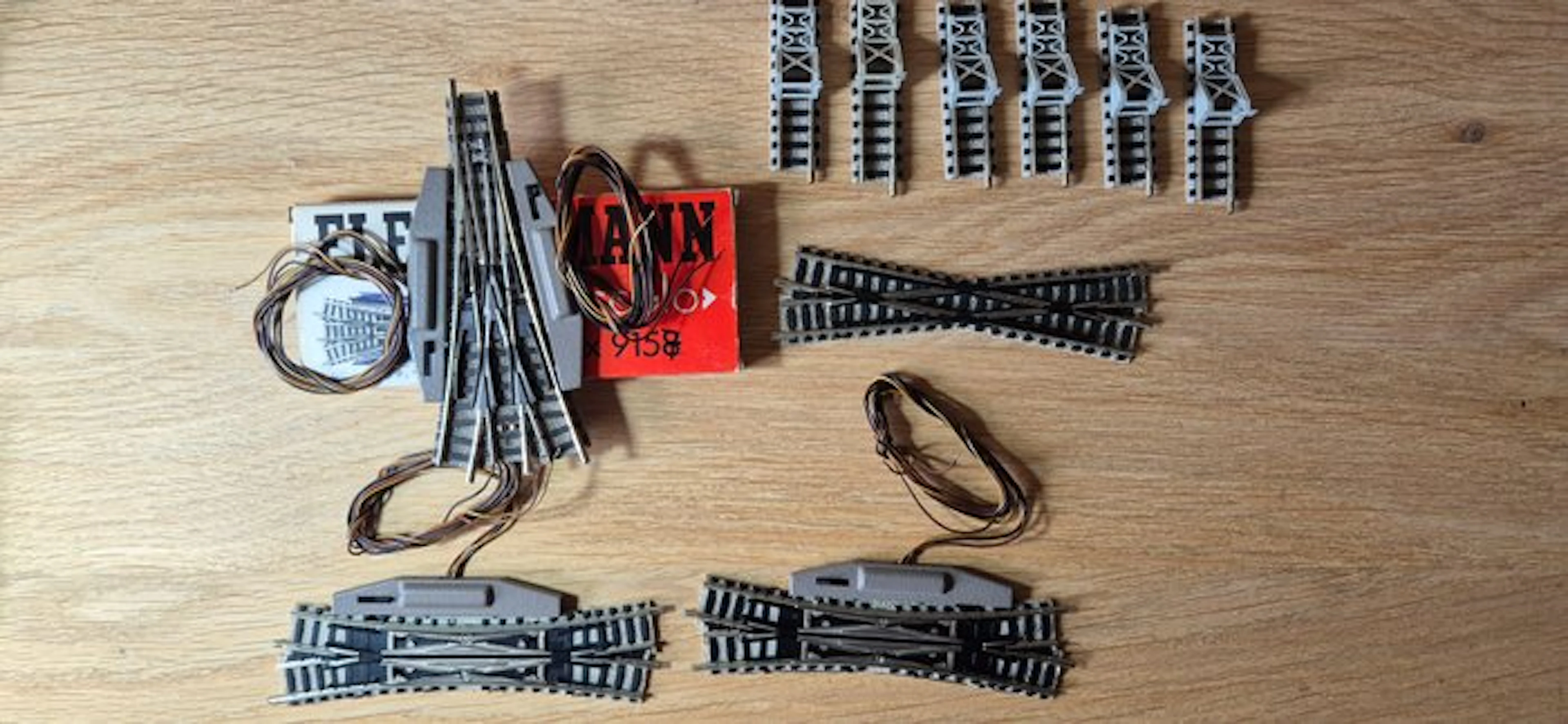 Fleischmann N - 9162 - 9166 - 9167 - 9157 - 9116 - Model train tracks (10)