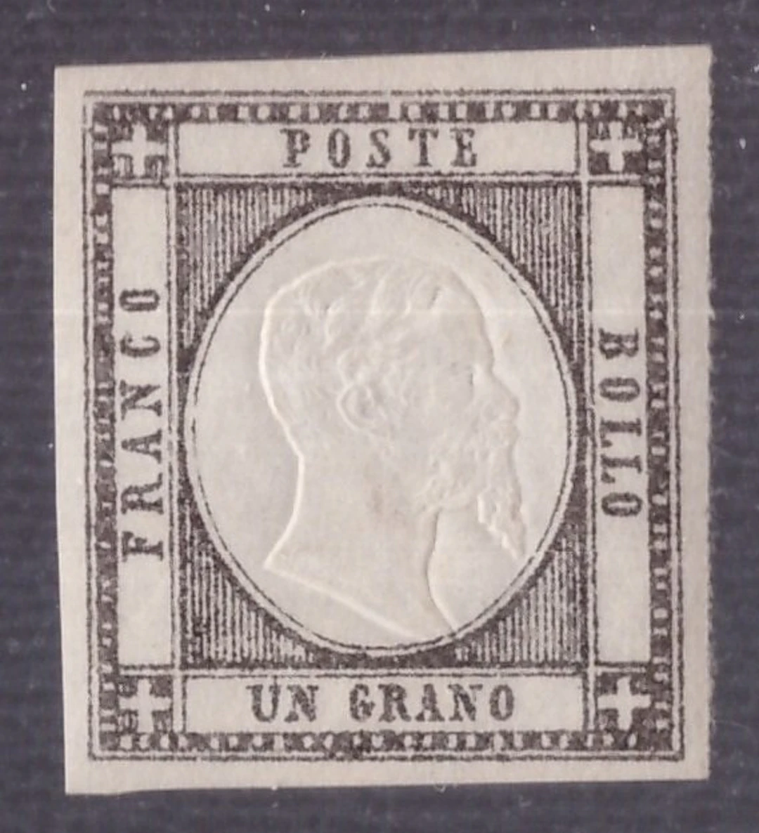 Italian Ancient States - Naples 1861 - 1 black grain —...