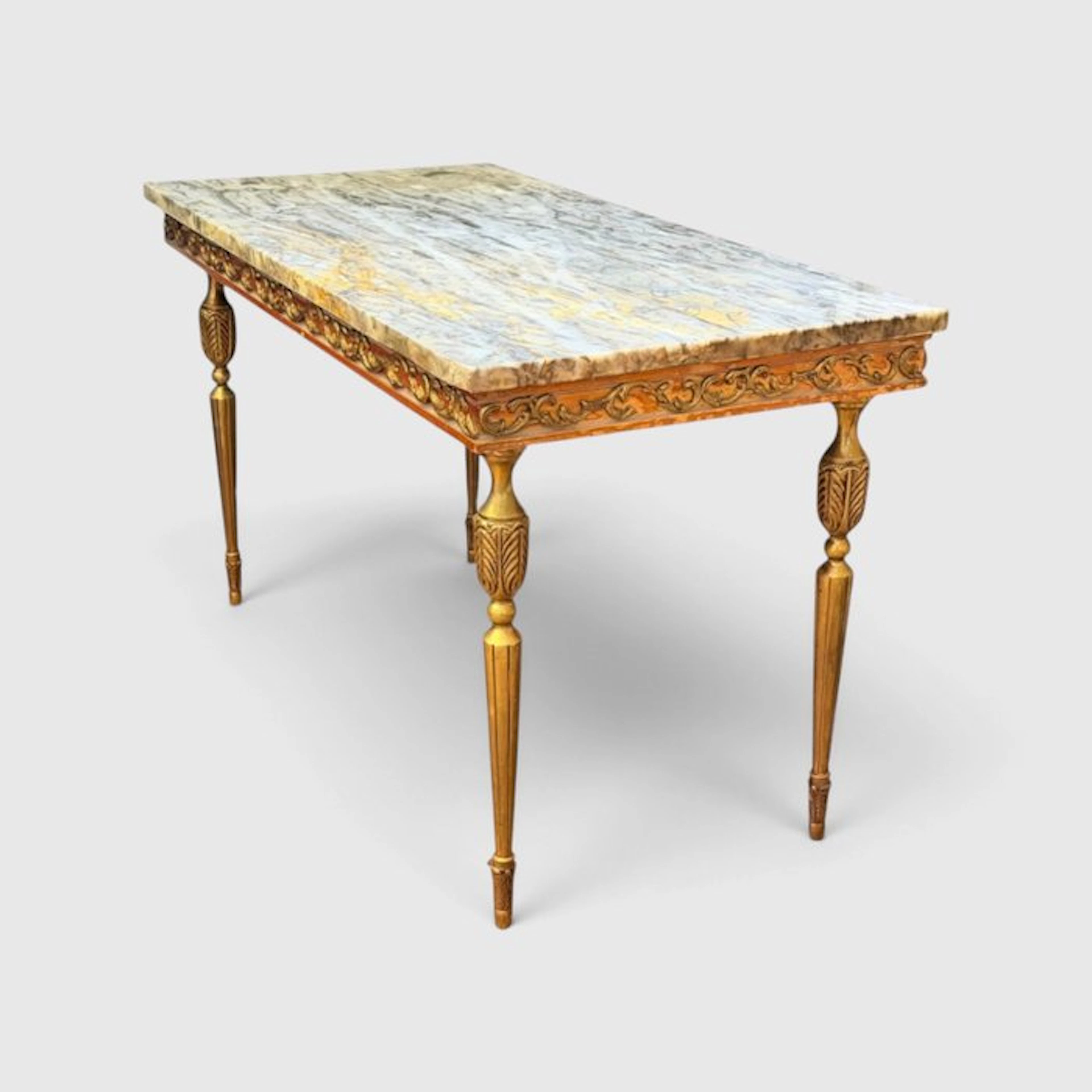 Side table - Napoleon III - Bronze, Wood, Marble
