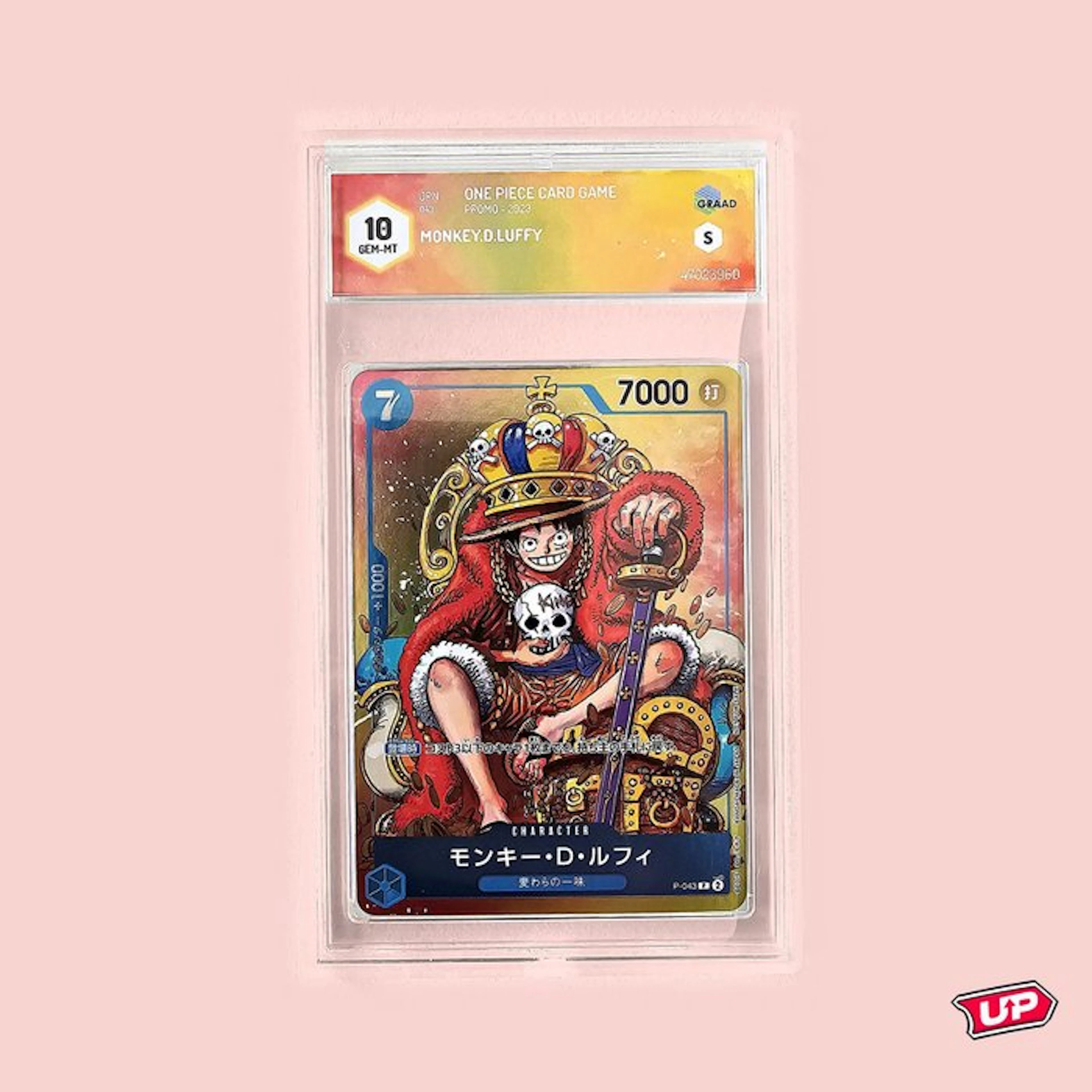 One Piece Graded card - One Piece - Monkey.D.Luffy (Promo) King - Graad 10