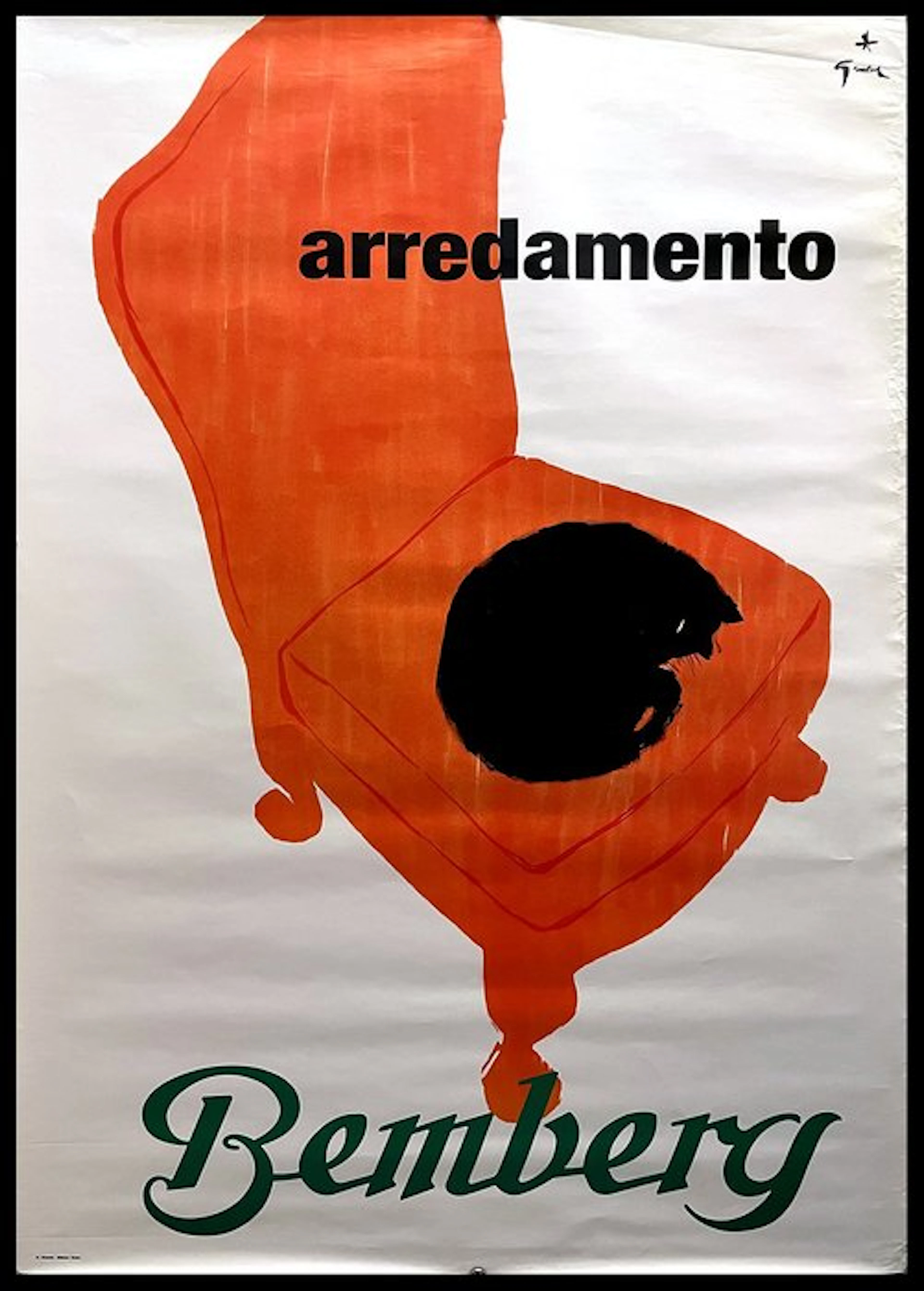 René Gruau - René Gruau - Bemberg Arredamento - Gatto Cat - 1961 - 1960s