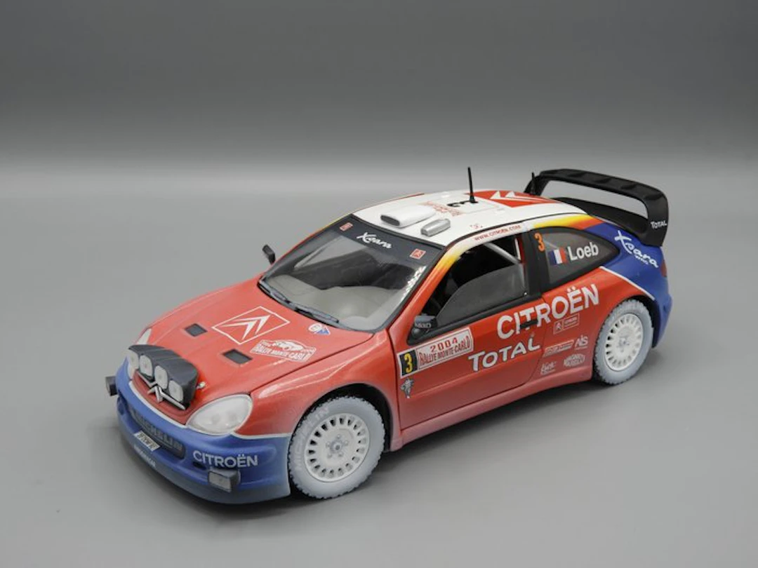 Solido 1:18 - Model car - Citroën Xsara WRC Loeb 2004 - Start number 3