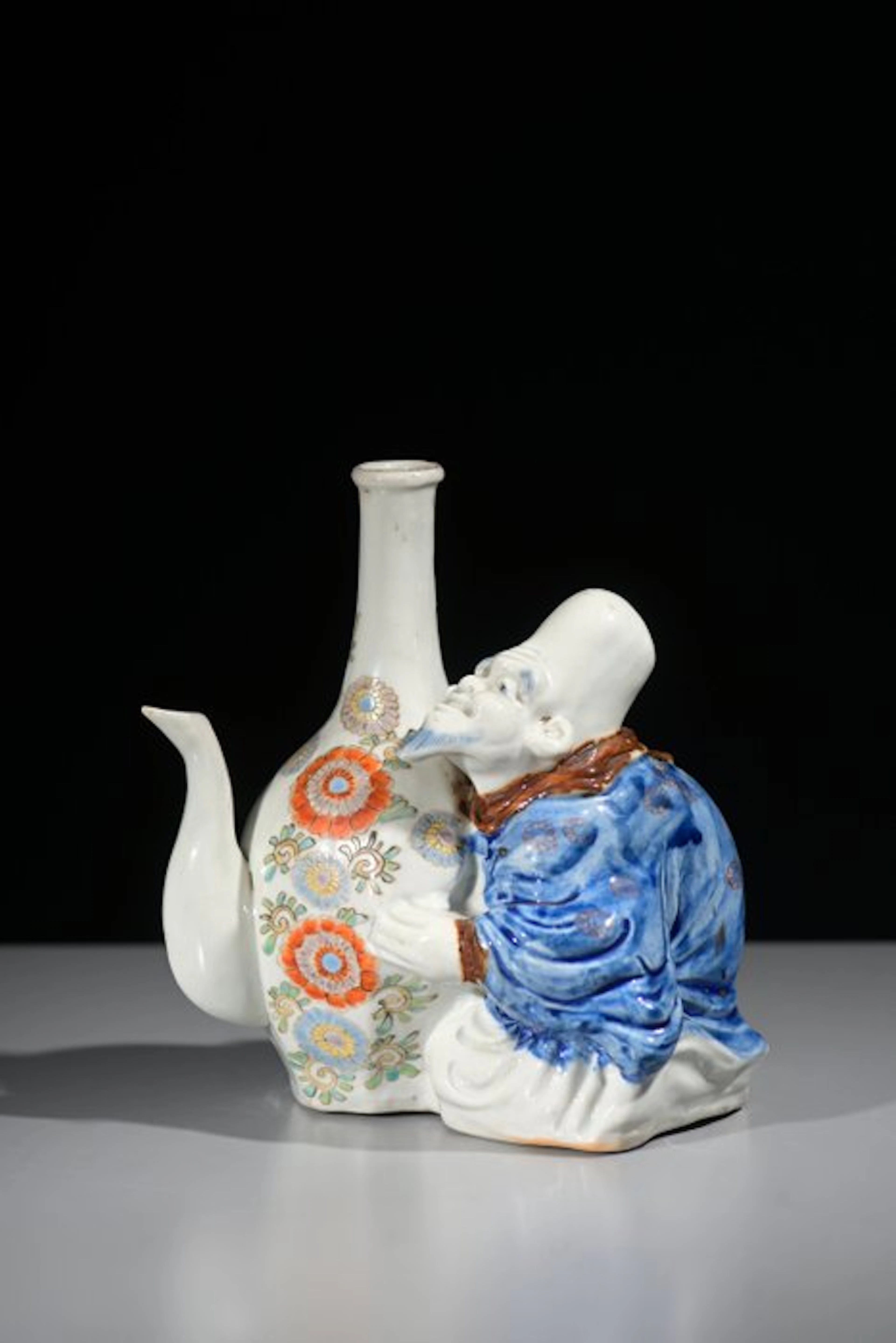 A rare Hirado porcelain okimono depicting Fukurokuju 福禄寿...