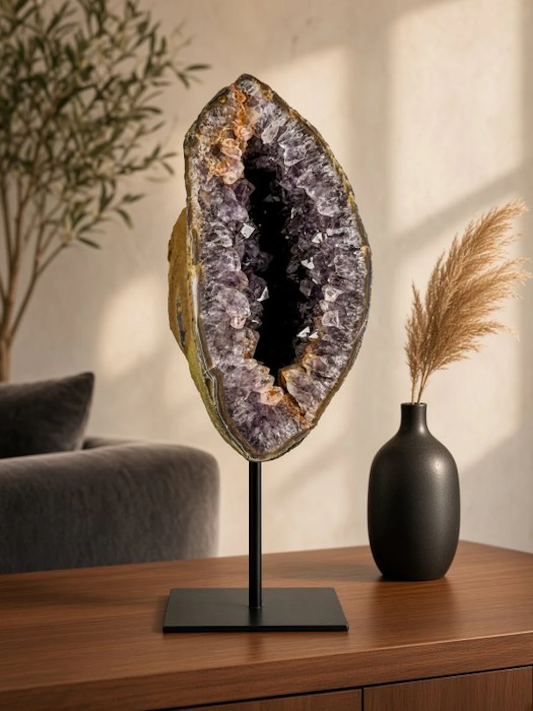 Quality raw amethyst crystal