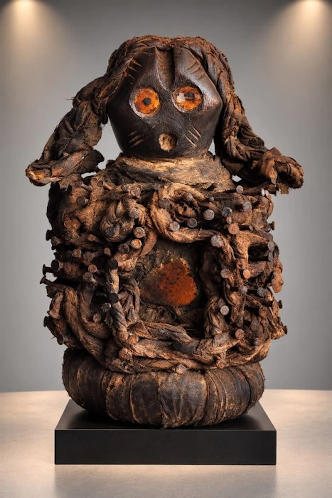 Exceptional Fon Nkisi Nkondi statue