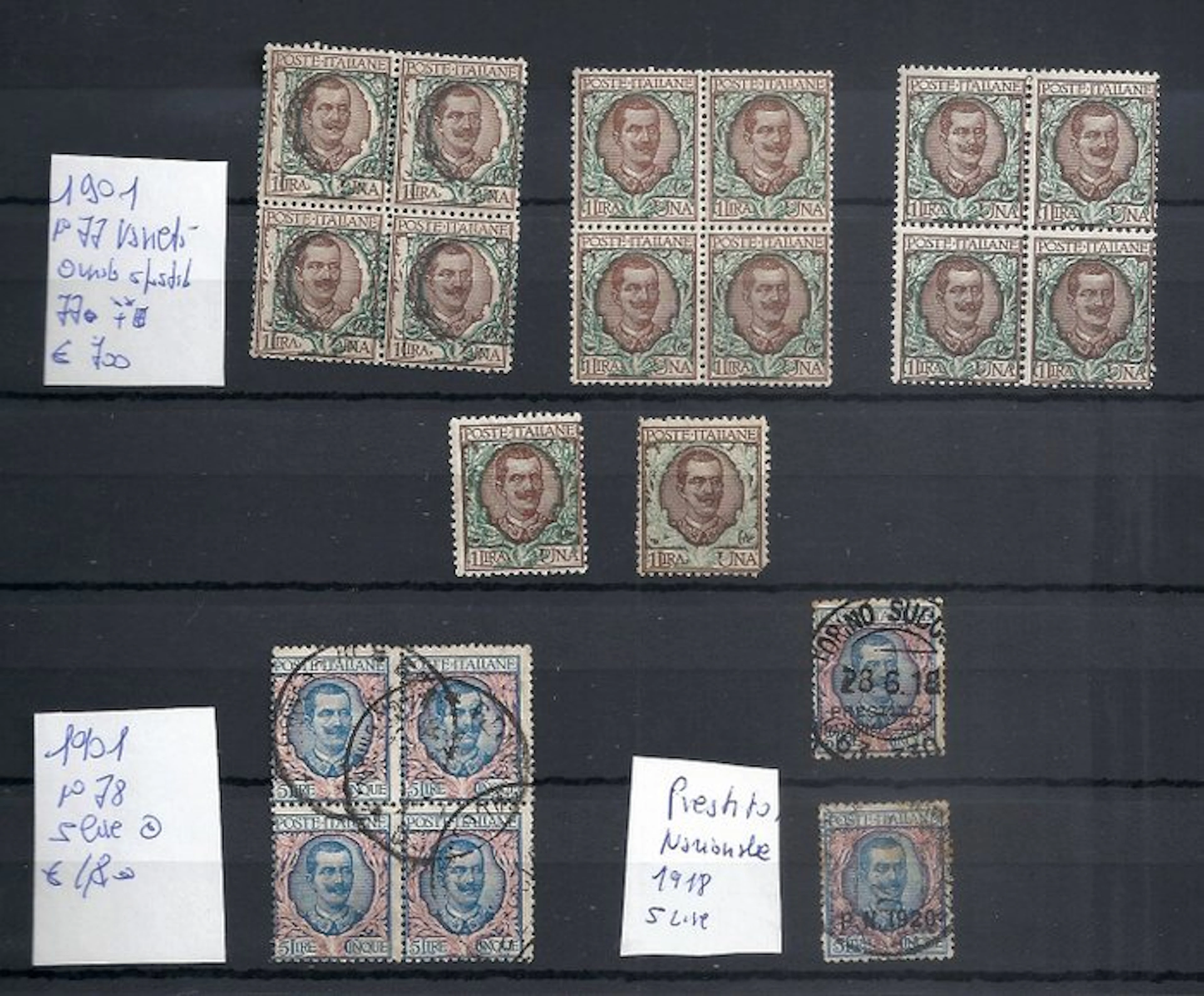 Italy Kingdom 1901/1918 - Floreal series postage stamp of...