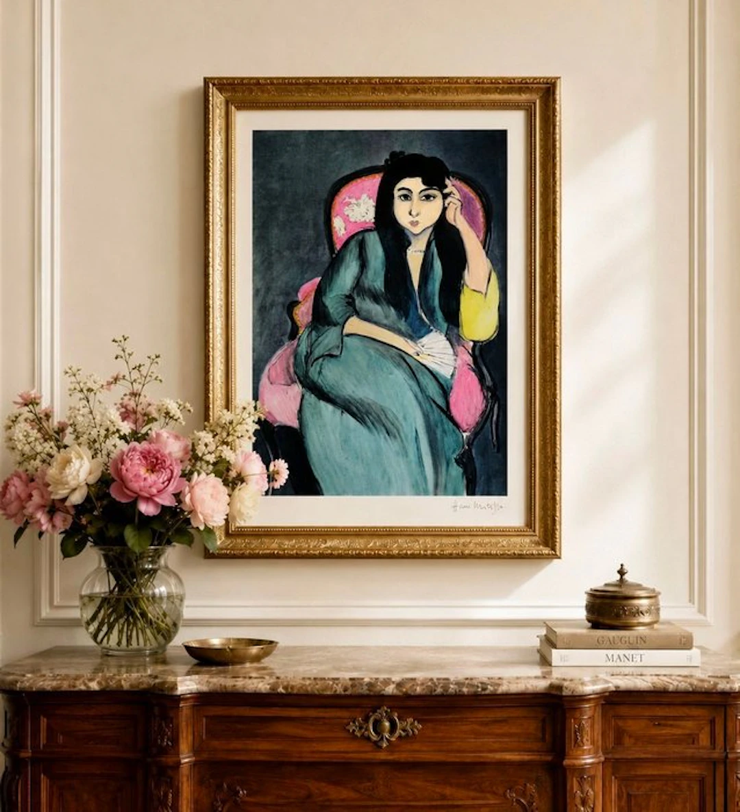 Henri Matisse (1869-1954) (after) - "Laurette en vert dans un fauteuil rose