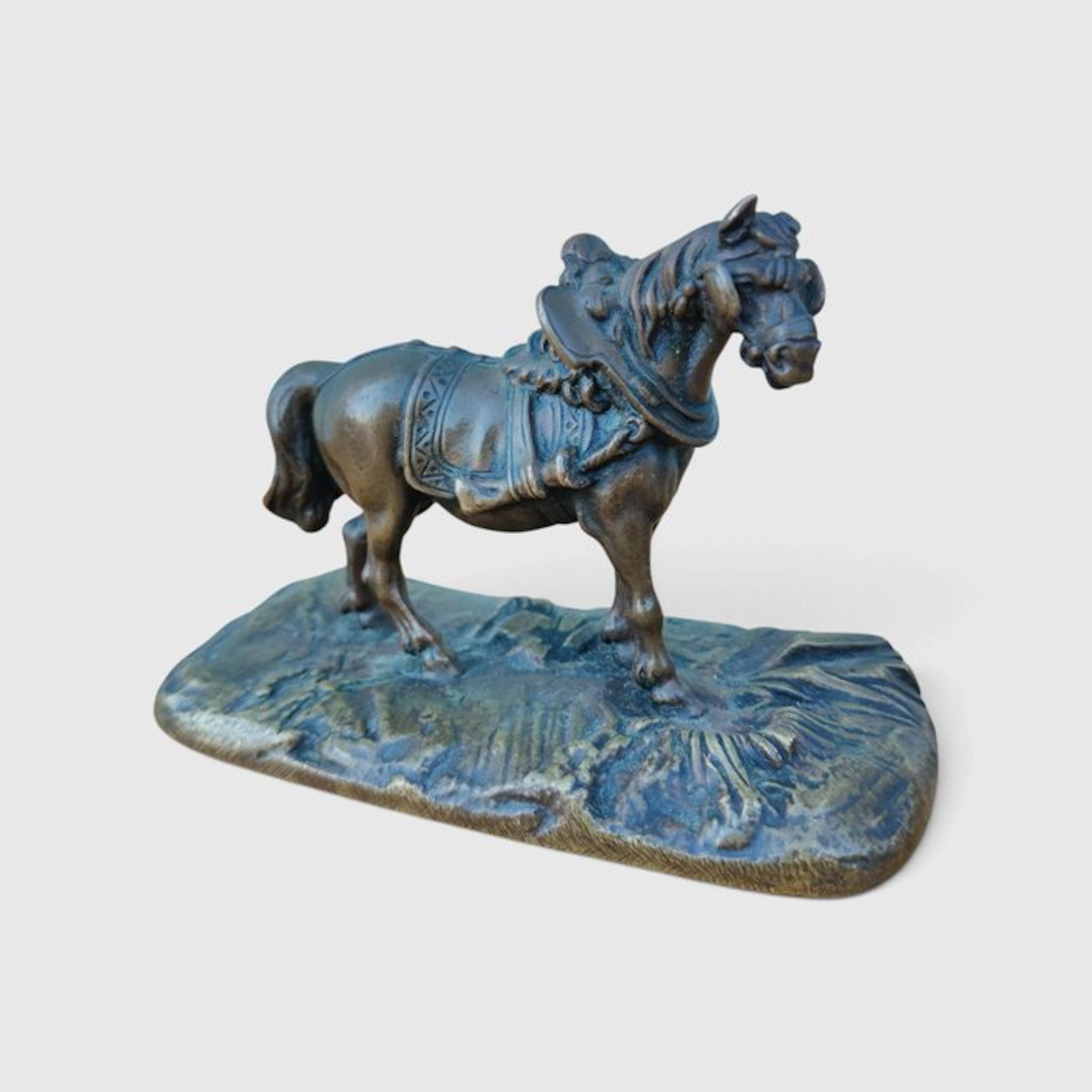 NUNEZ - Statuette, Cavallo da tiro - 8 cm - Bronze