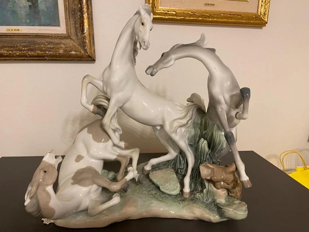 Lladró - Figurine - Grande Scultura – Gruppo di Cavalli –...