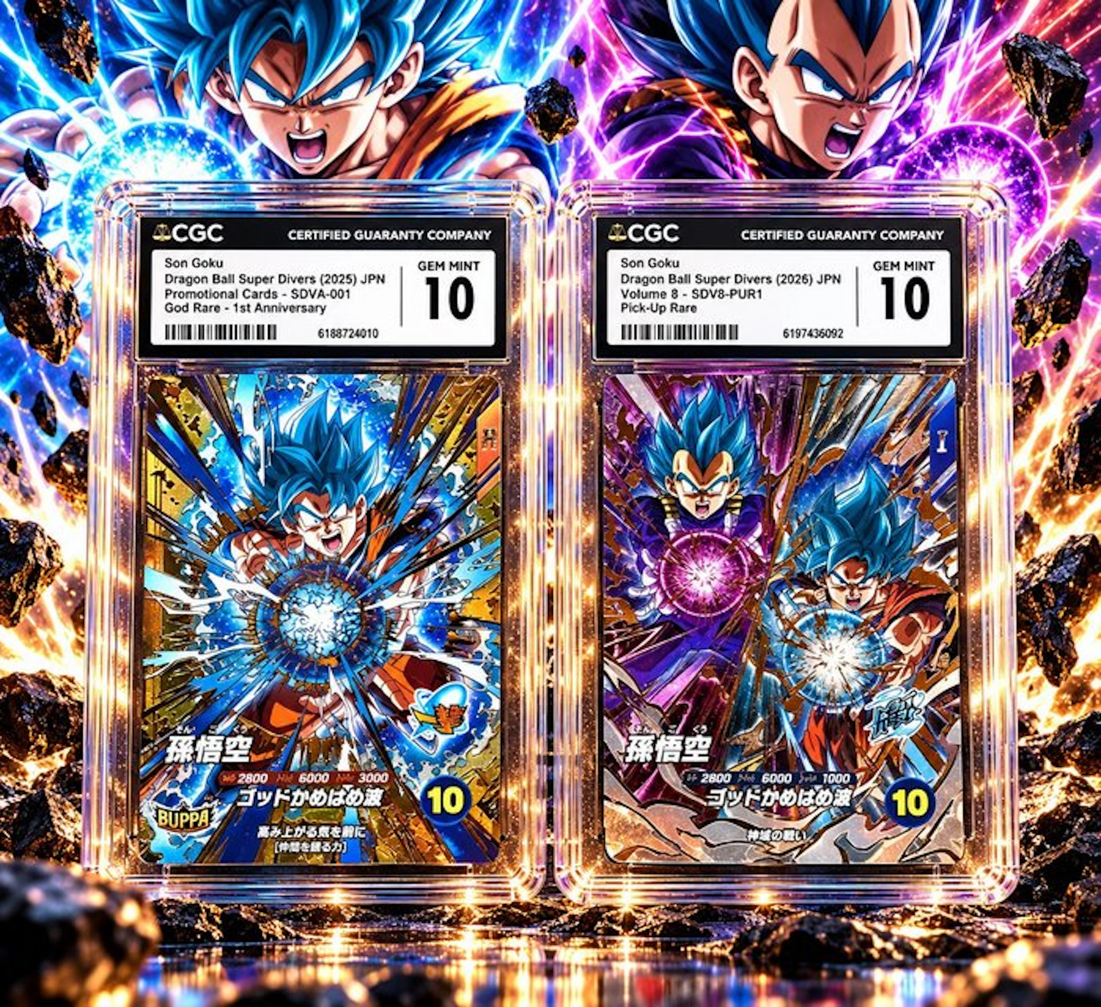 Bandai - 2 Graded card - Dragon Ball