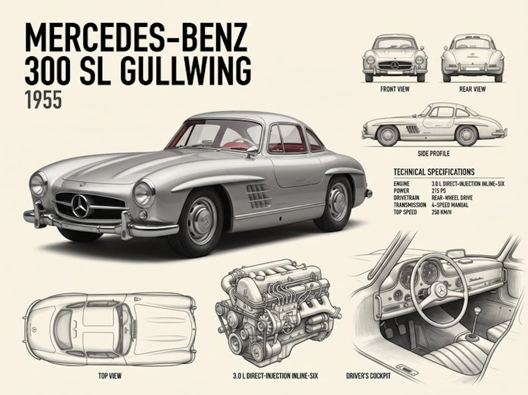 Shmidt.Art - Mercedes-Benz - Mercedes-Benz 300 SL Gullwing - 1950s