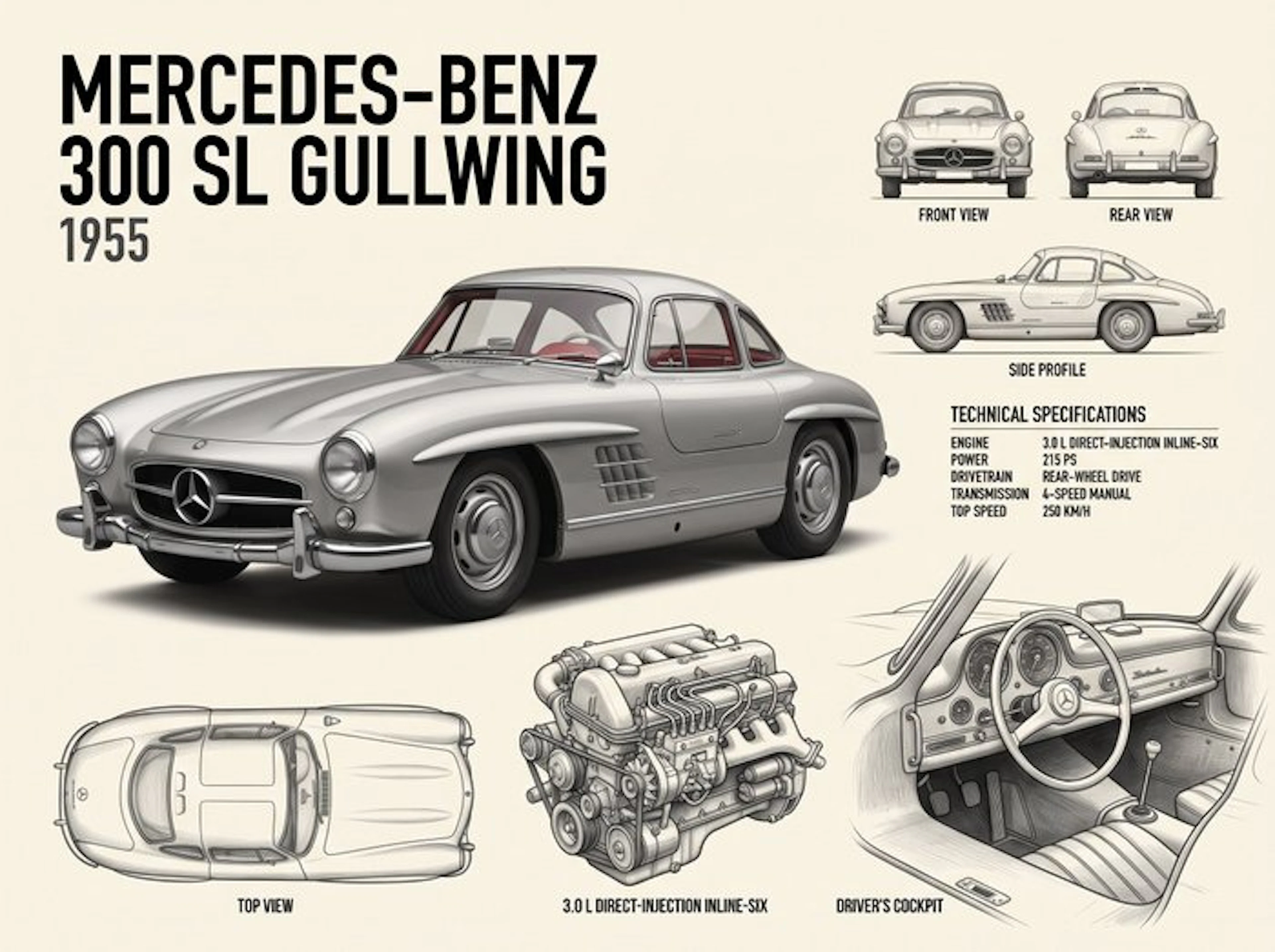 Shmidt.Art - Mercedes-Benz - Mercedes-Benz 300 SL Gullwing - 1950s