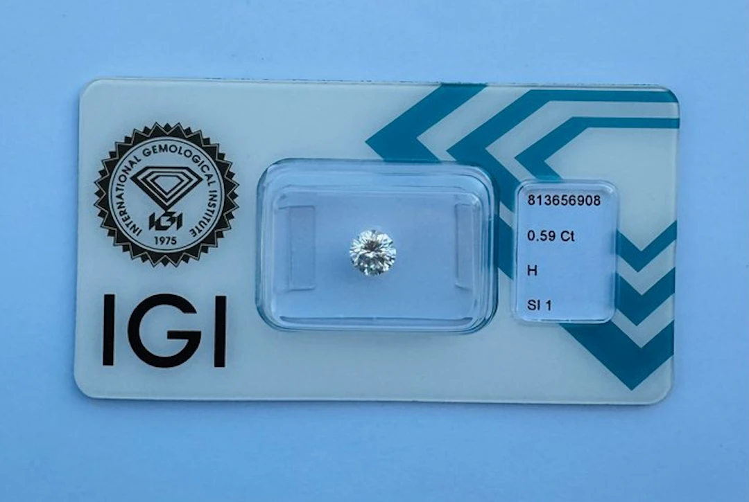 No reserve price - 1 pcs Diamond (Natural) - 0.59 ct...